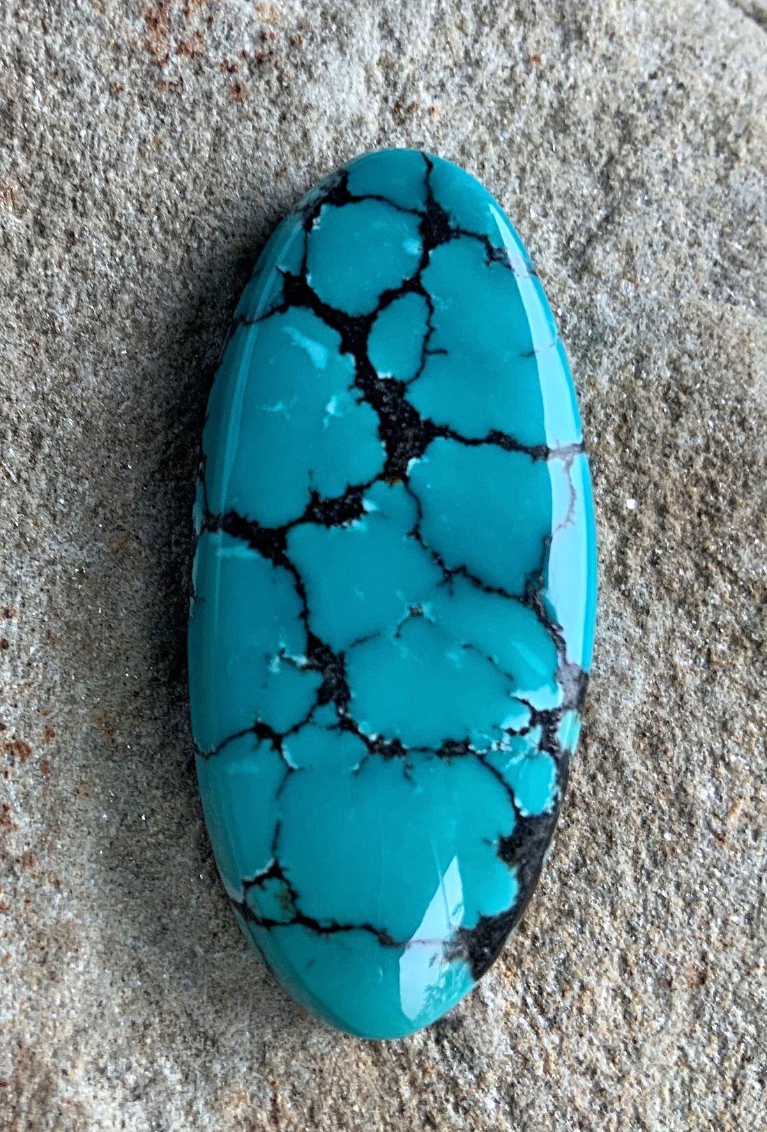 Blue Bao Canyon Turquoise Oval Cabochon