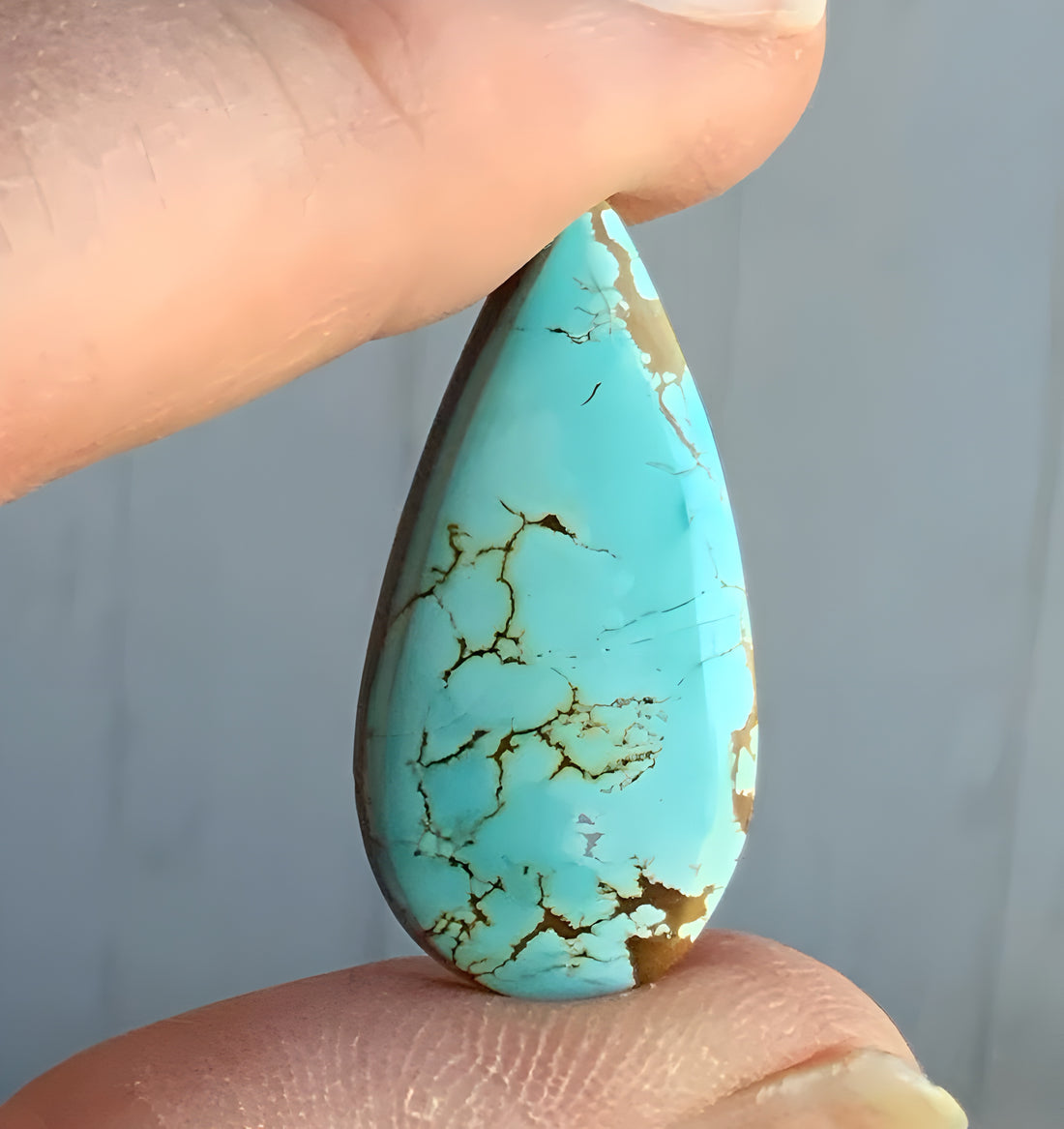 Natural Sierra Nevada Turquoise Teardrop-Nevada Gemstone