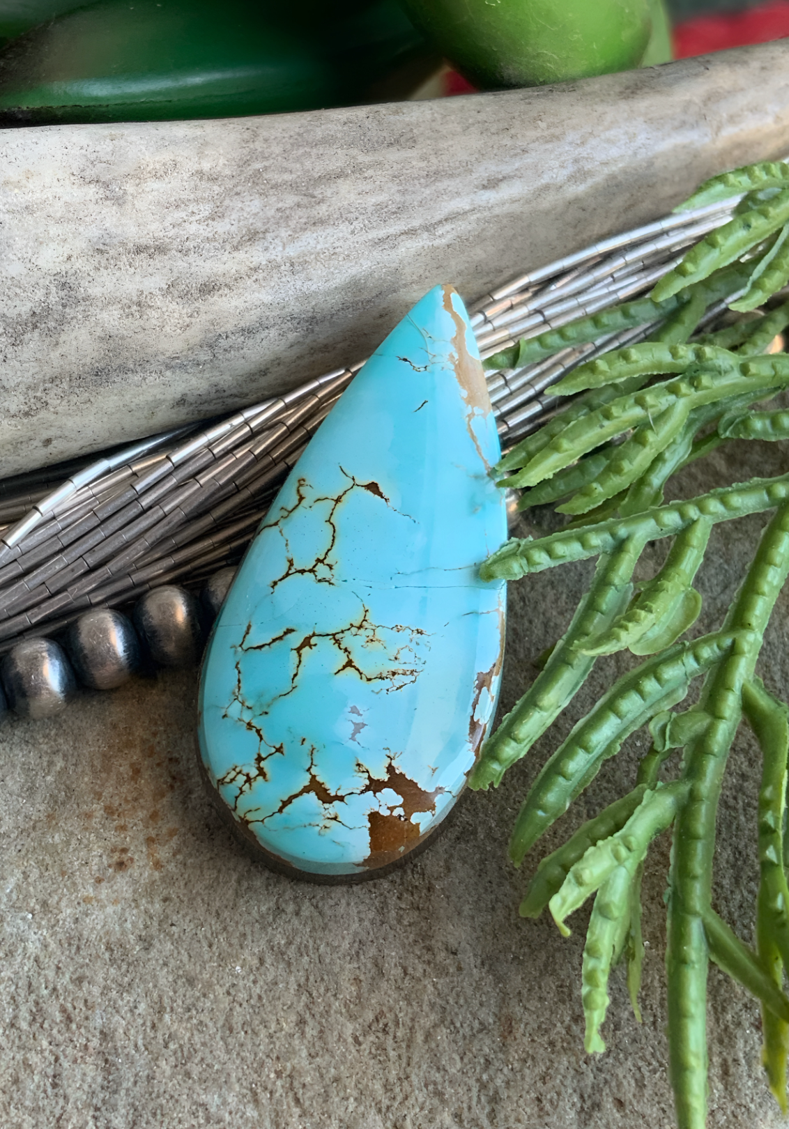 Natural Sierra Nevada Turquoise Teardrop-Nevada Gemstone