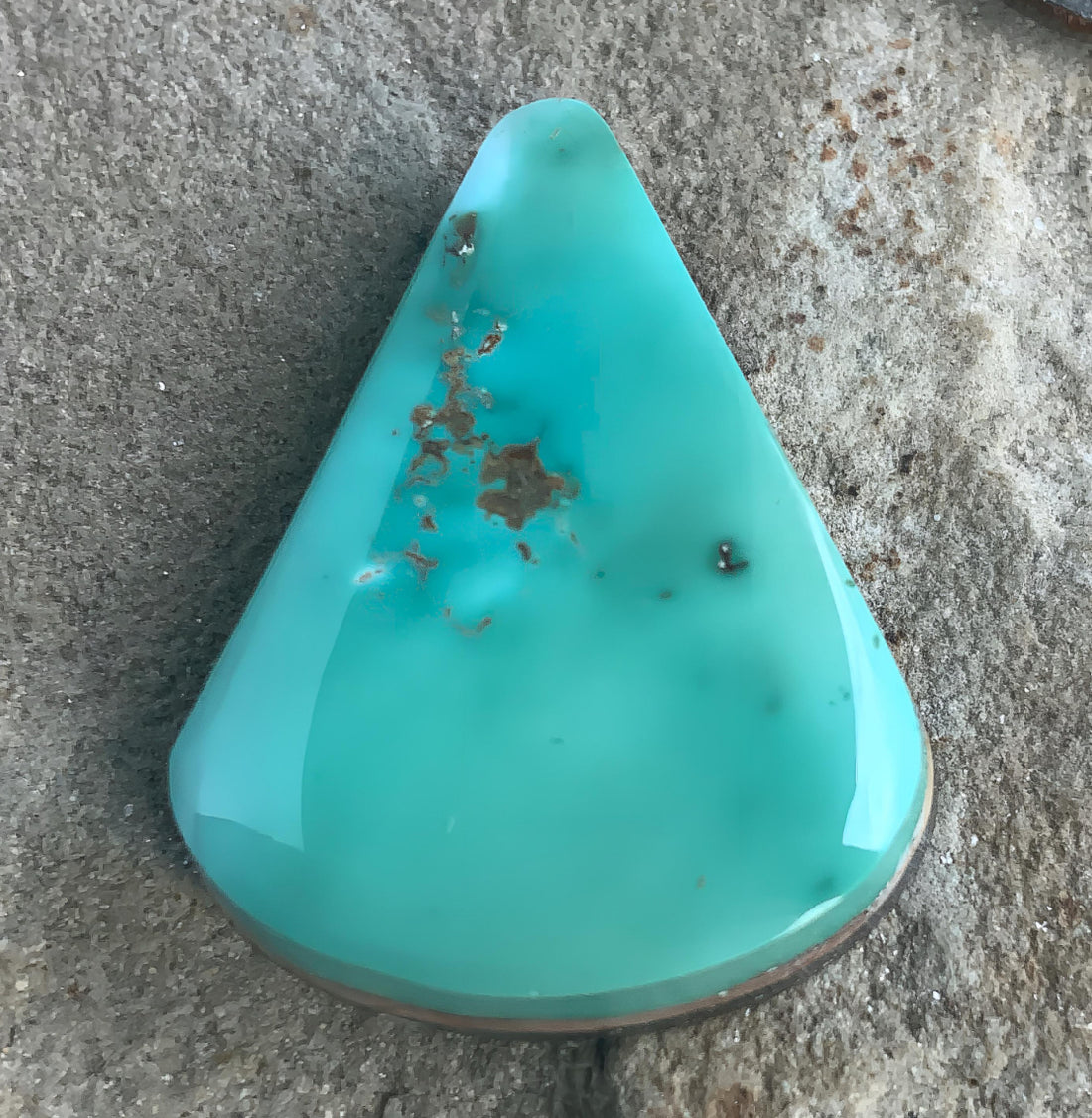 Gorgeous Light Green Royston Triangular Cabochon