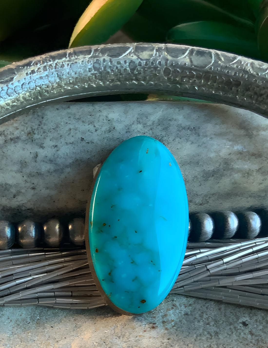 Royston Turquoise Blue Oval Cabochon-Nevada Gemstone #R53