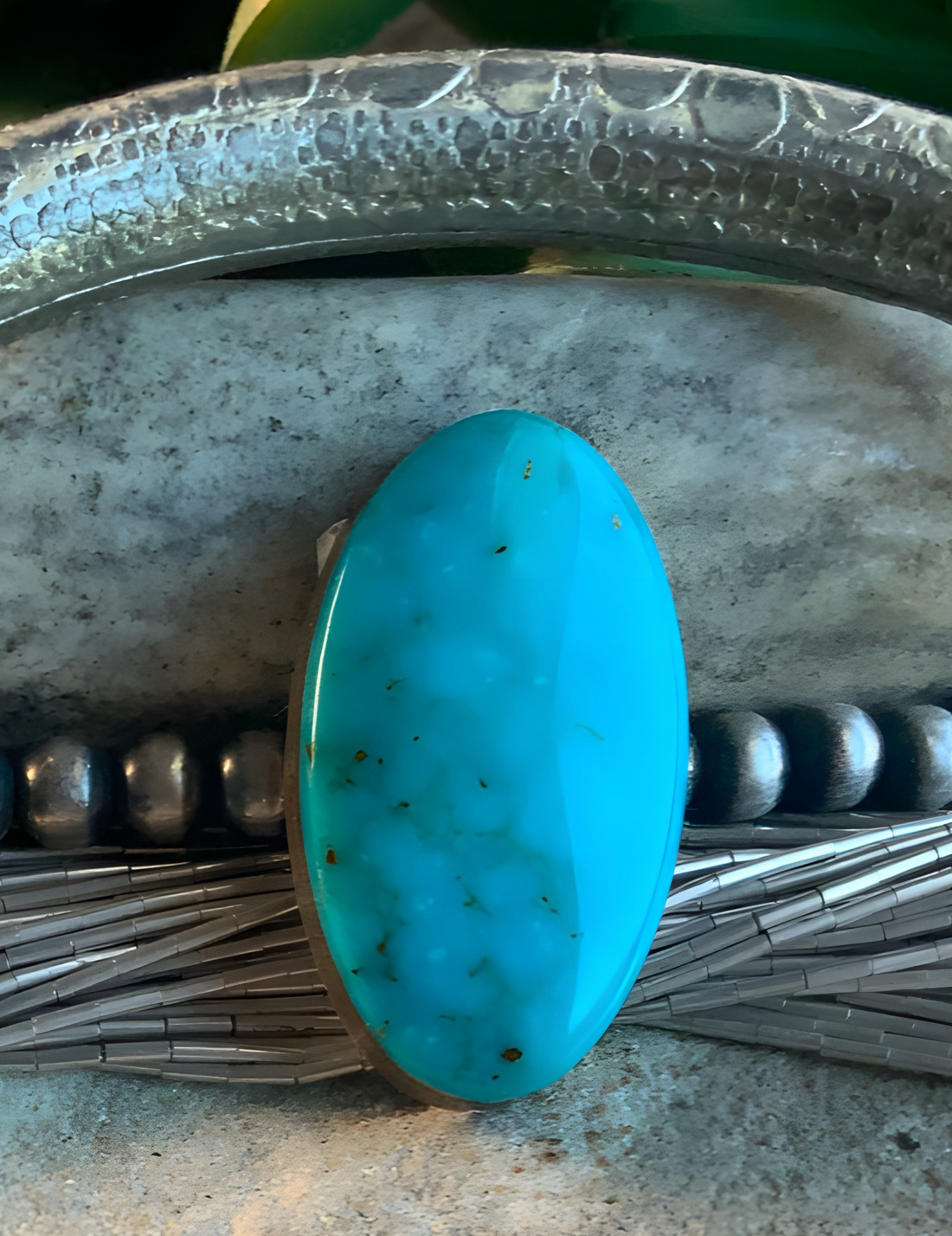 Royston Turquoise Blue Oval Cabochon-Nevada Gemstone #R53