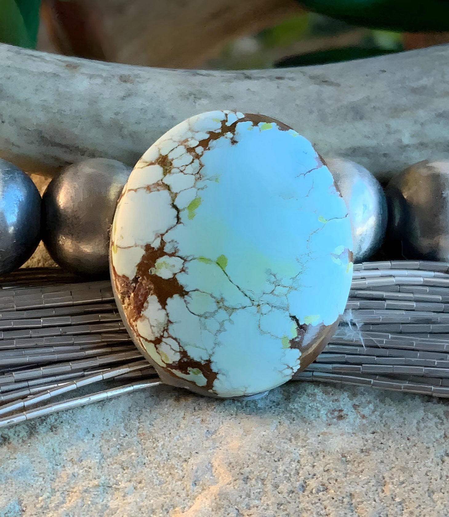 Red River Turquoise Soft Blue Oval Gemstone