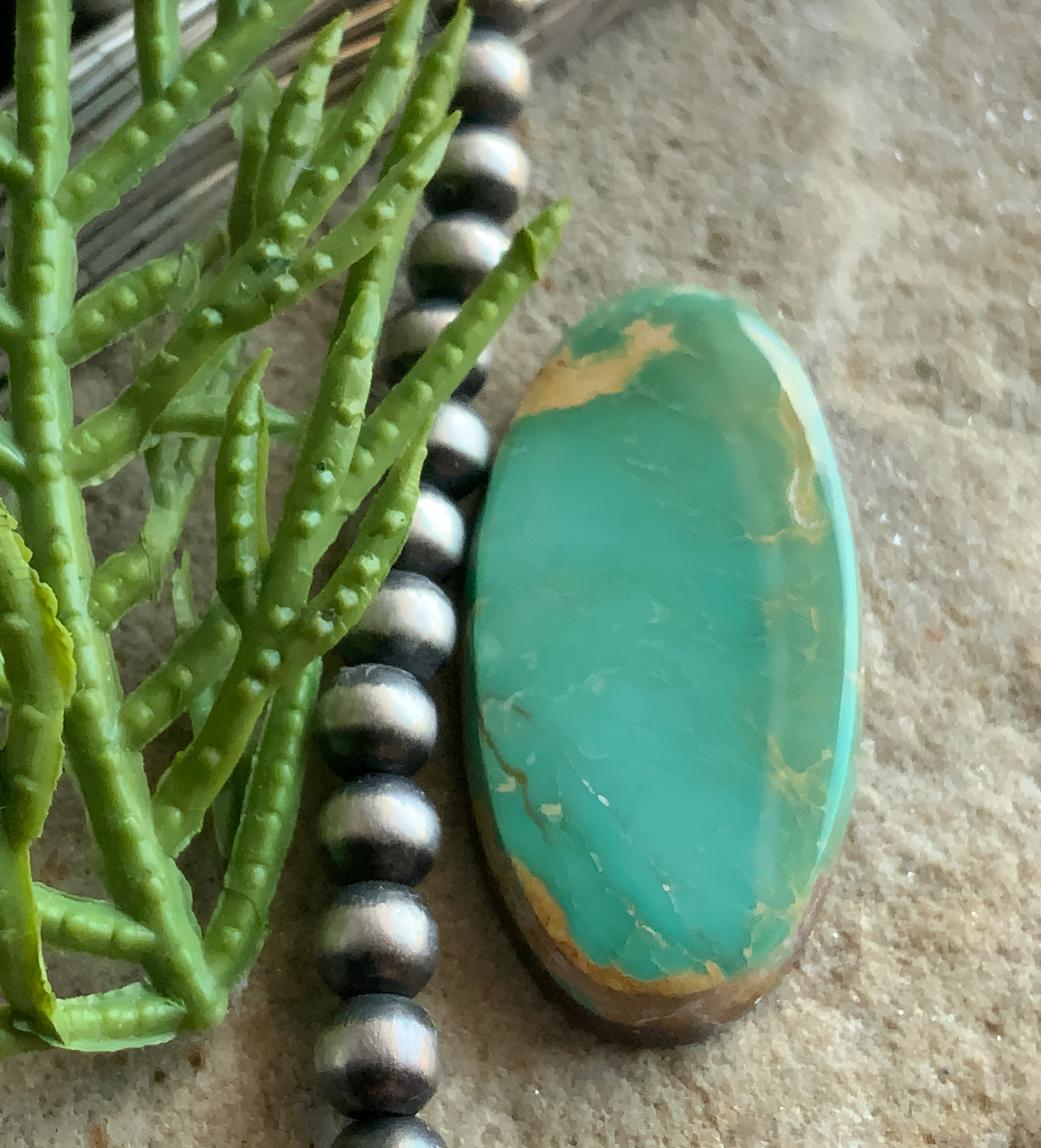 Royston Turquoise Green Oval Gemstone #R75