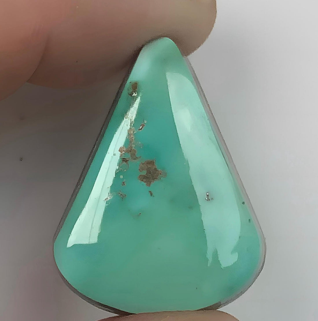 Gorgeous Light Green Royston Triangular Cabochon
