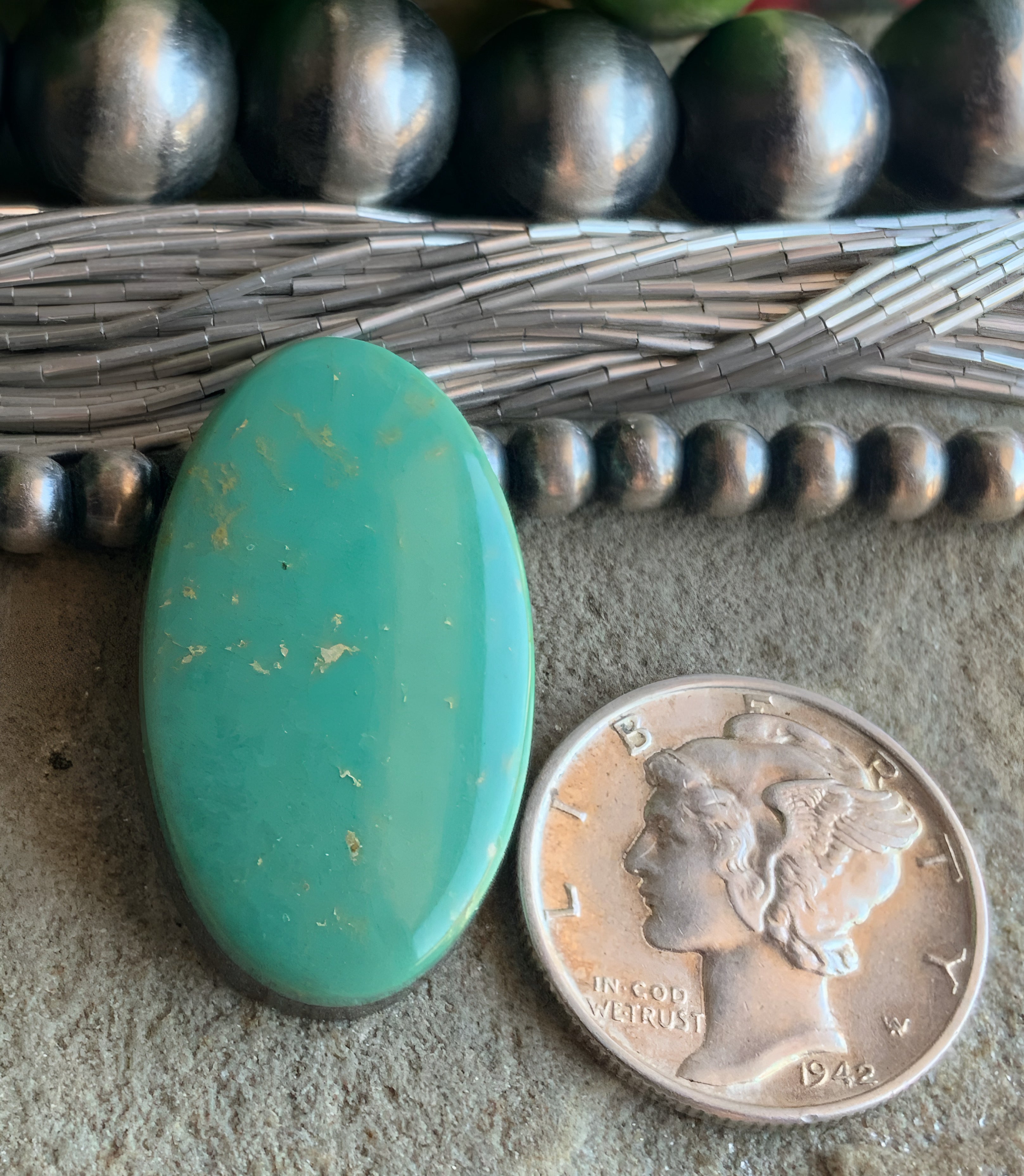 Emerald Valley Turquoise Oval Cabochon-Nevada Gemstone