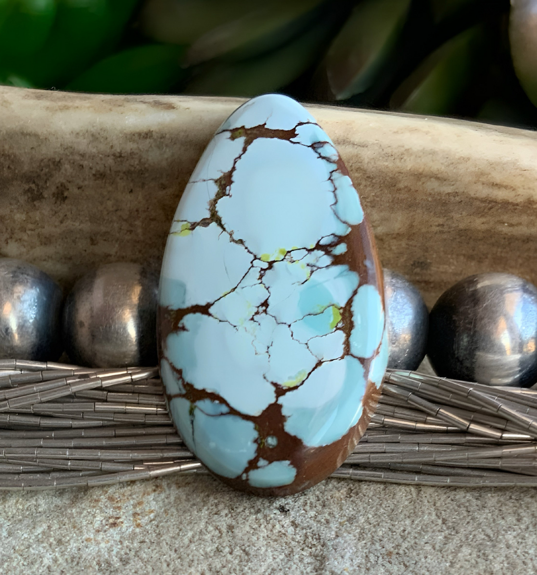Beautiful Gobi Desert Lavender Turquoise Cabochon #106