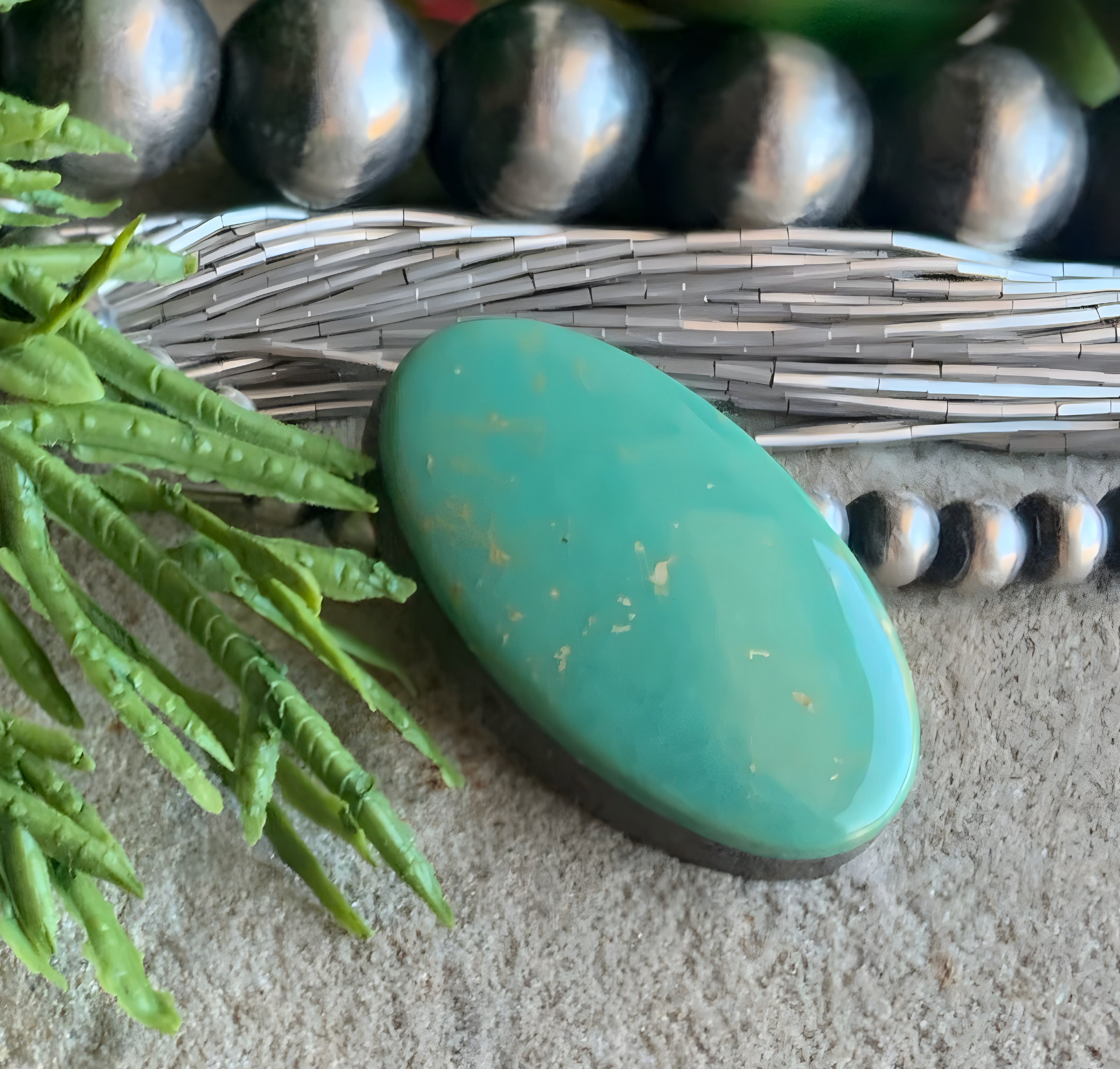 Emerald Valley Turquoise Oval Cabochon-Nevada Gemstone