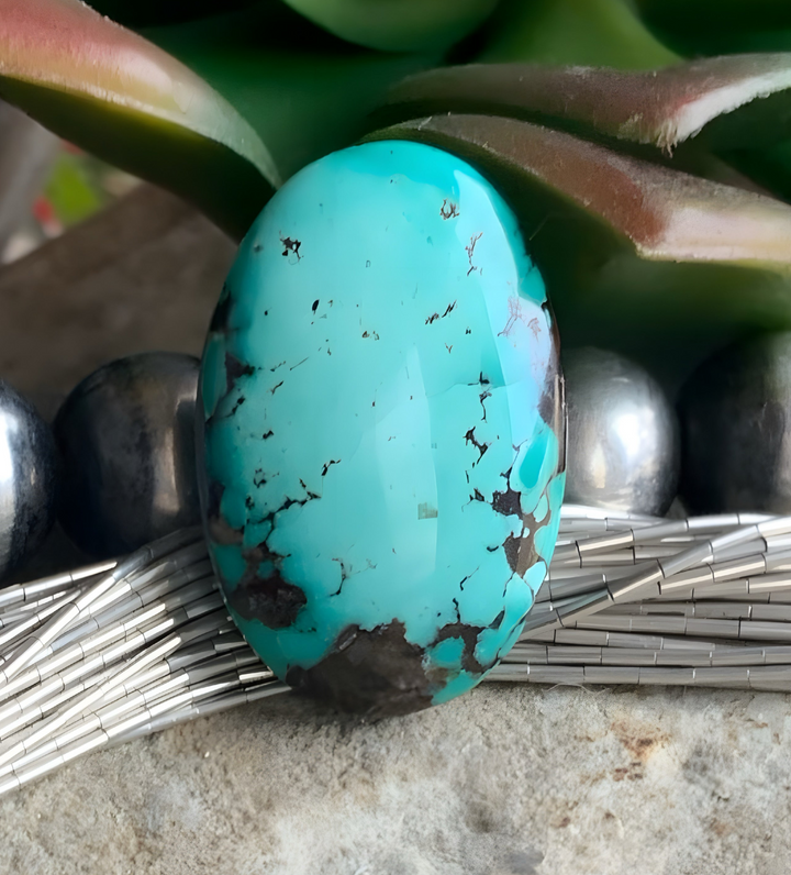 Bamboo Mountain Turquoise Oval Gemstone