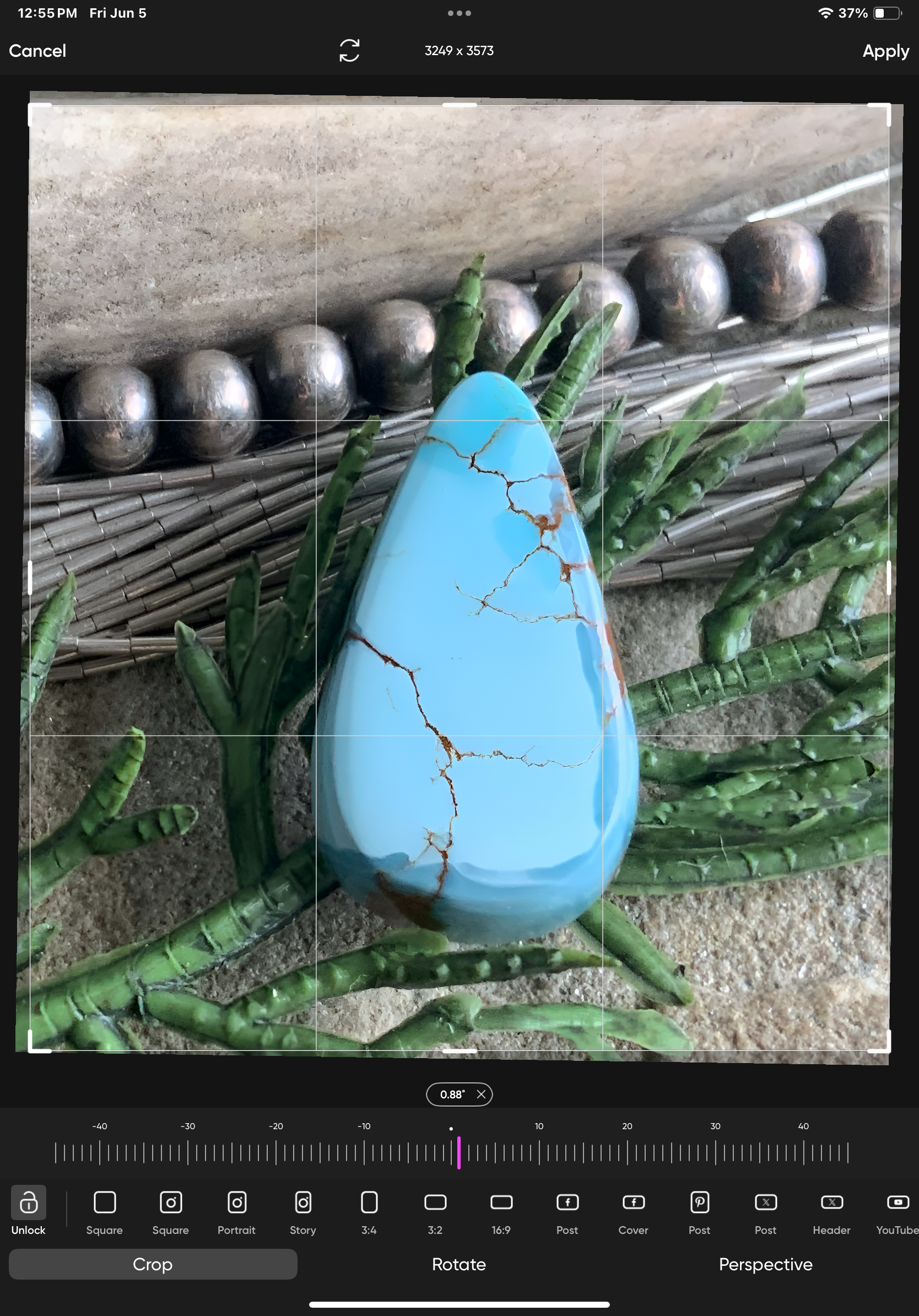 Gobi Desert Lavender or Golden Hills Turquoise Teardrop #G122