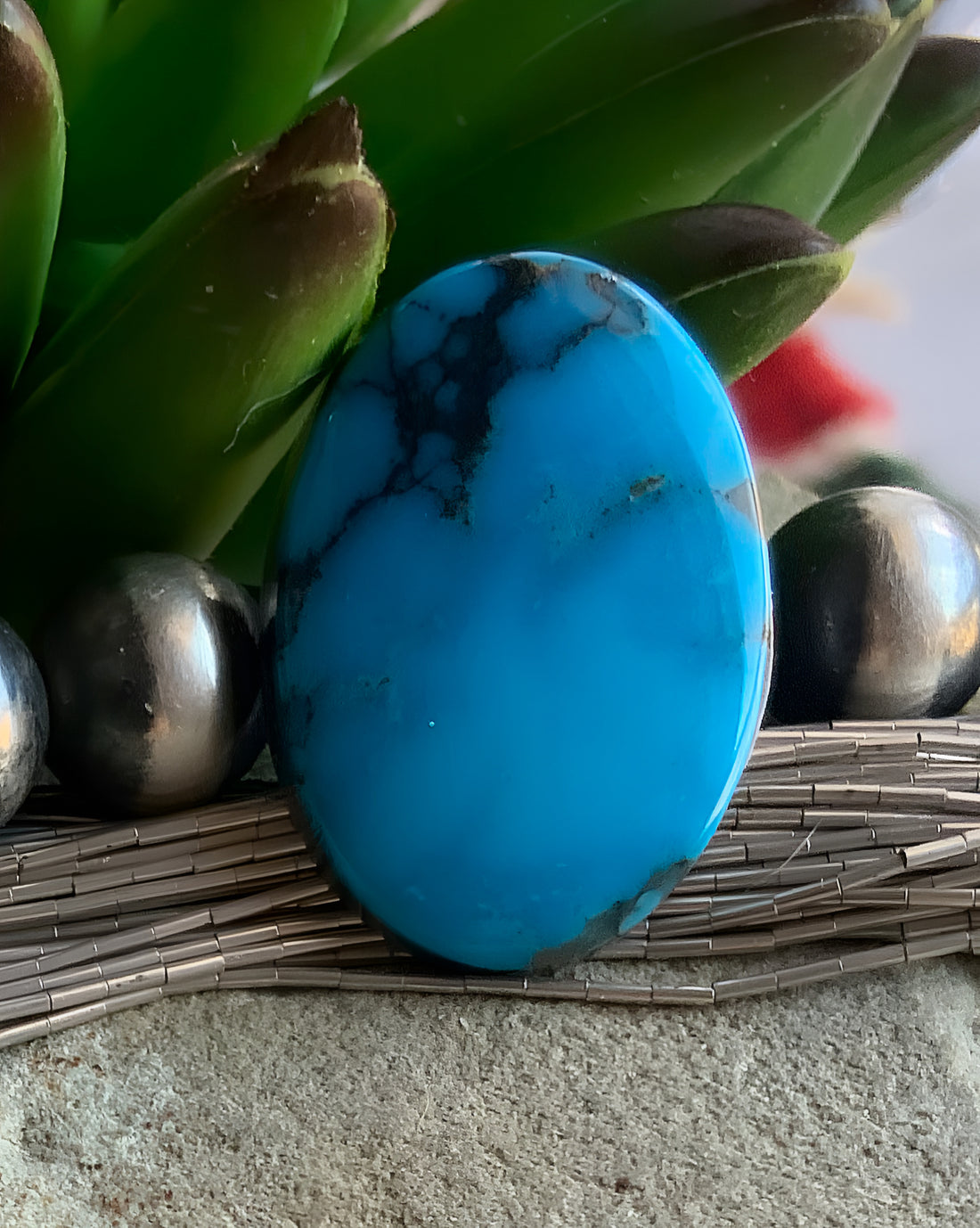 Ithaca Peak Turquoise Oval Cabochon ￼#IP101
