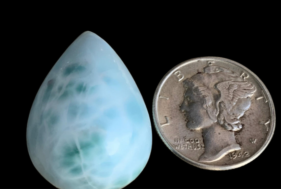 Larimar Dome Top Cabochon-Dominican Republic Gemstone