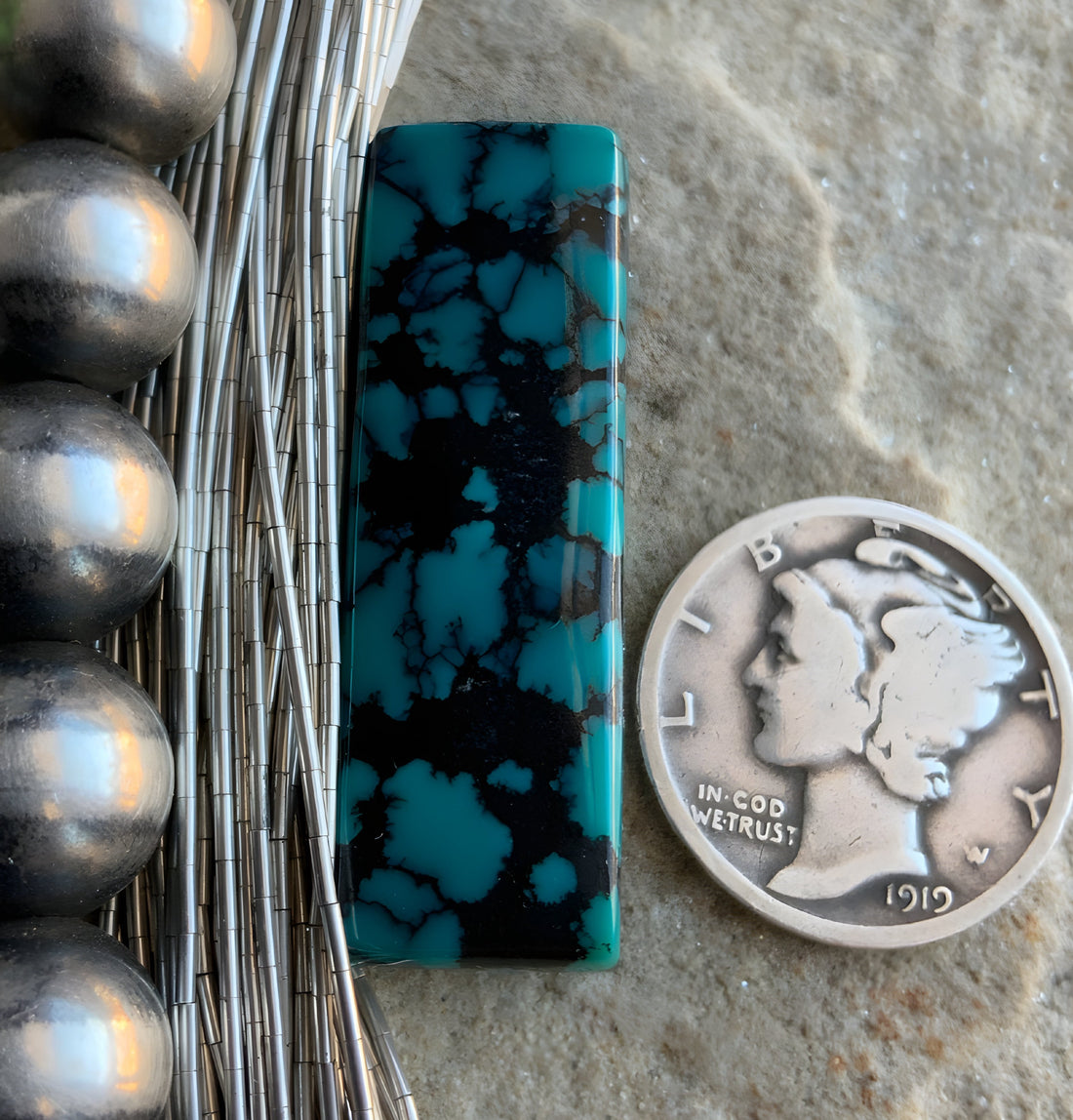 Bao Canyon Turquoise Rectangular Gemstone #BC169