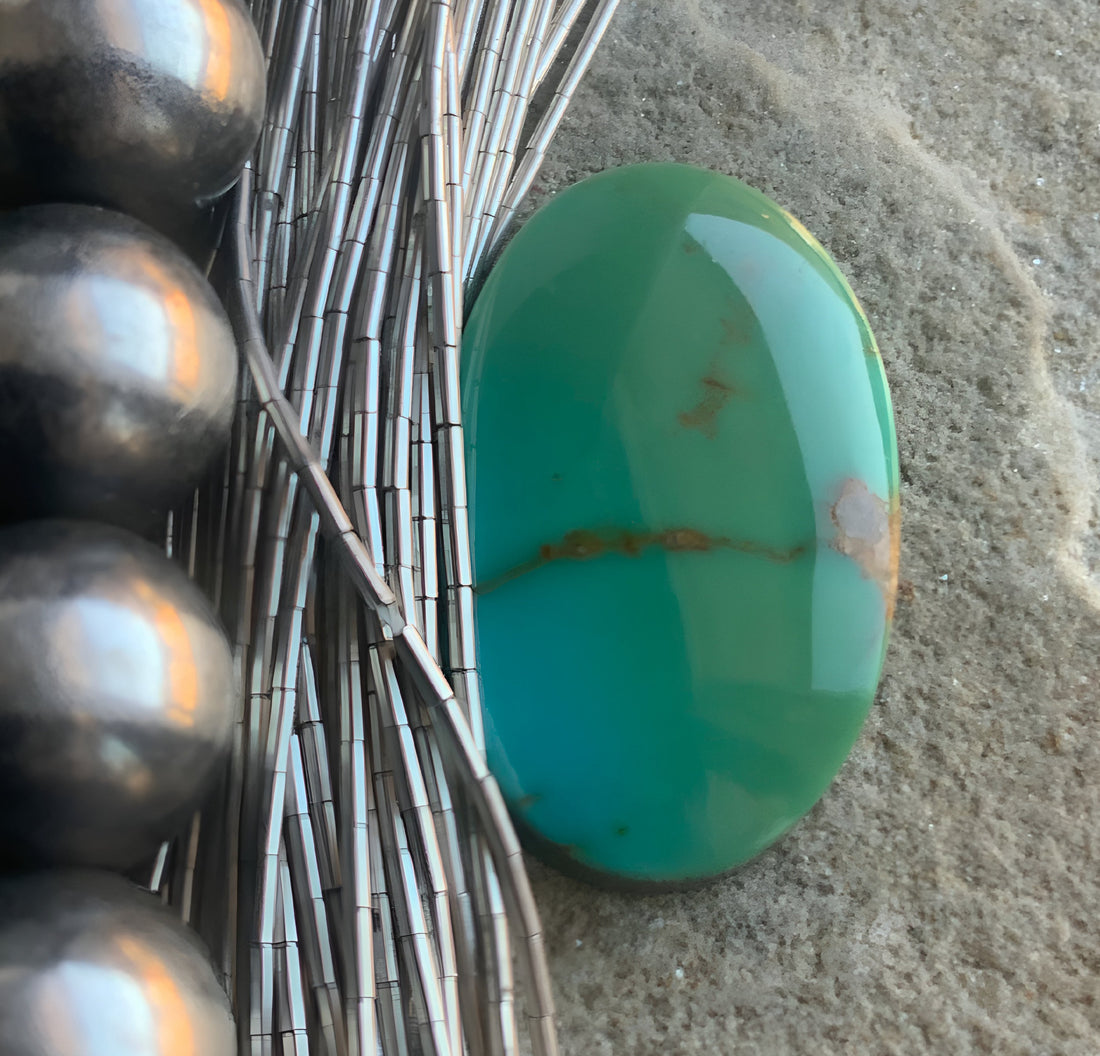 Natural Royston Turquoise Oval Gemstone