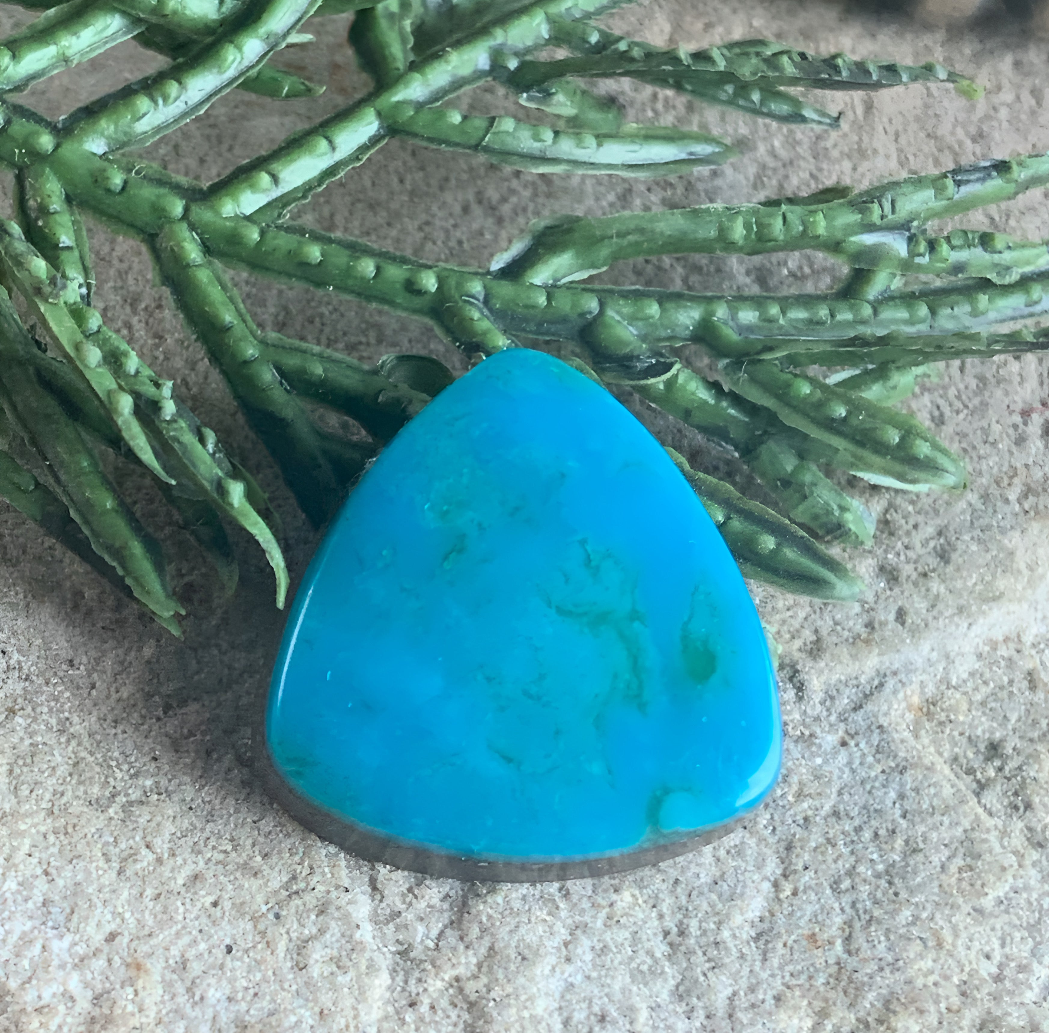 Turquoise Mountain Turquoise Trillion Cabochon