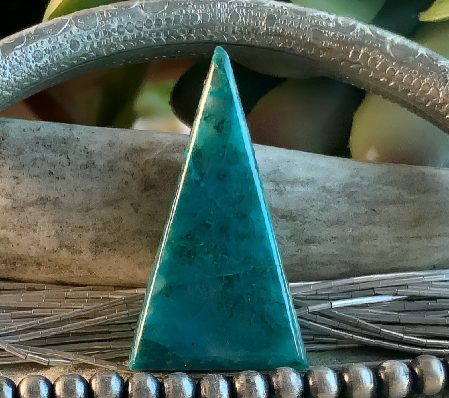 Chrysocolla Triangle Cabochon