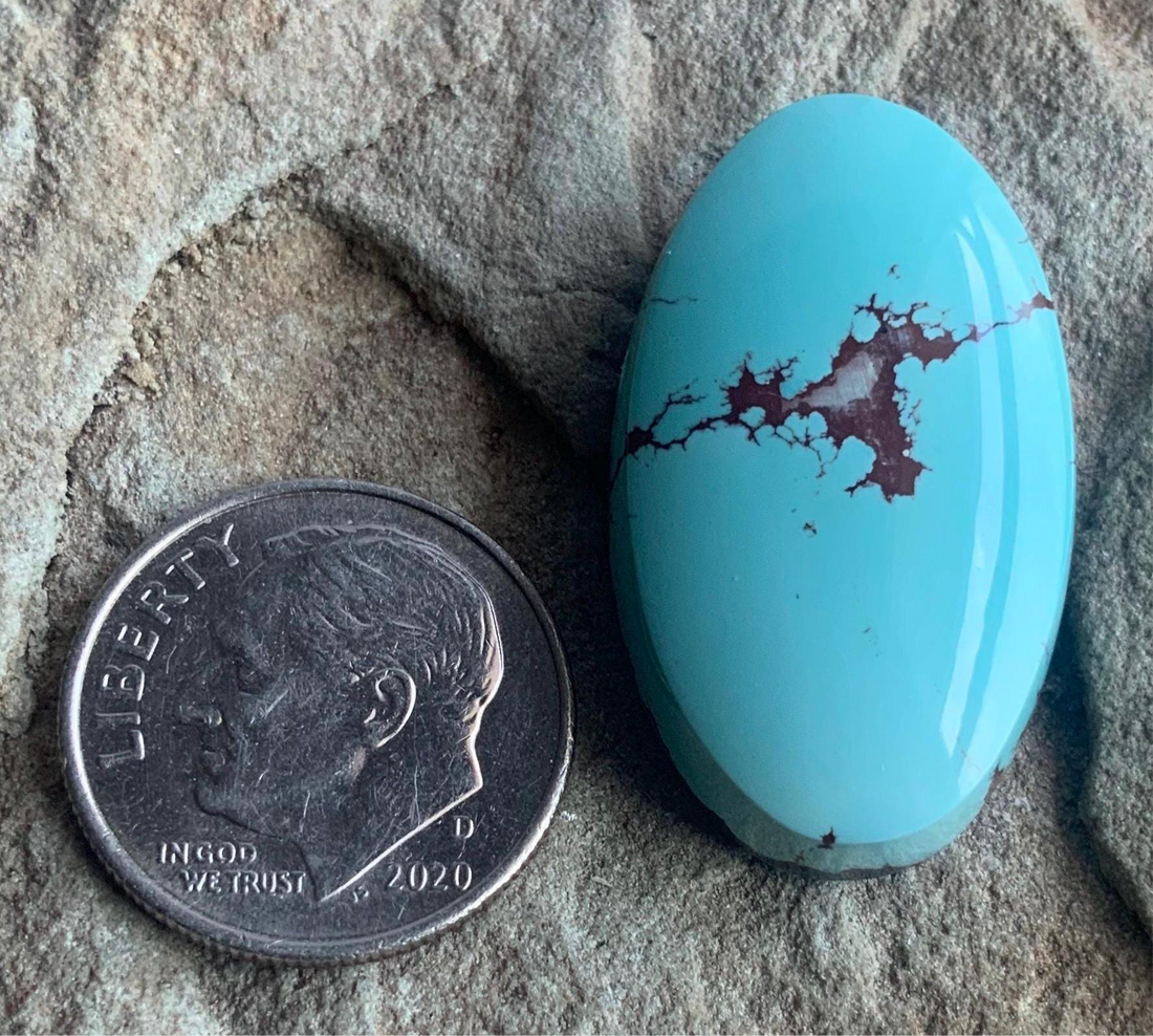 Beautiful Blue Oval Red River Turquoise Cabochon