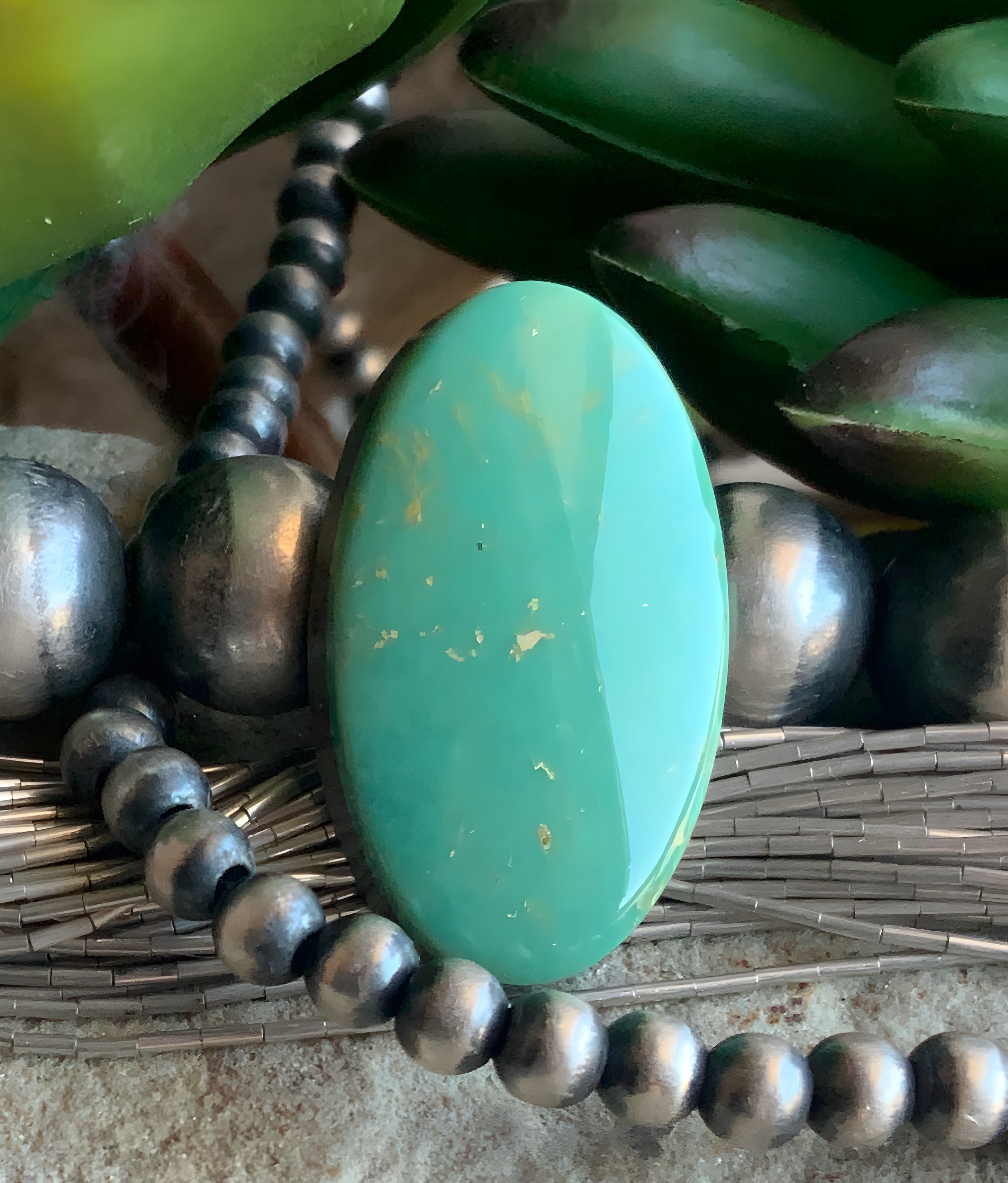 Emerald Valley Turquoise Oval Cabochon-Nevada Gemstone