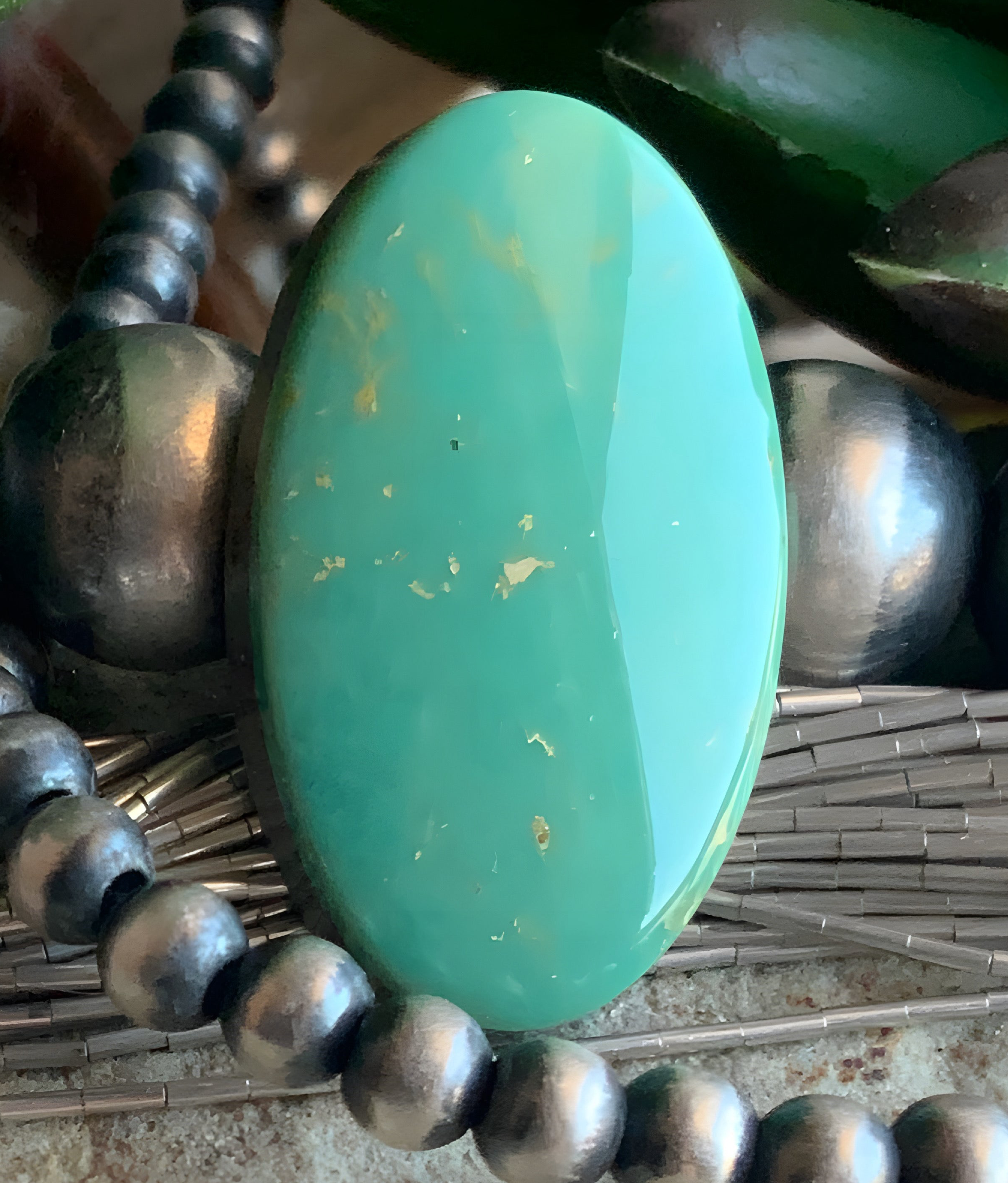 Emerald Valley Turquoise Oval Cabochon-Nevada Gemstone