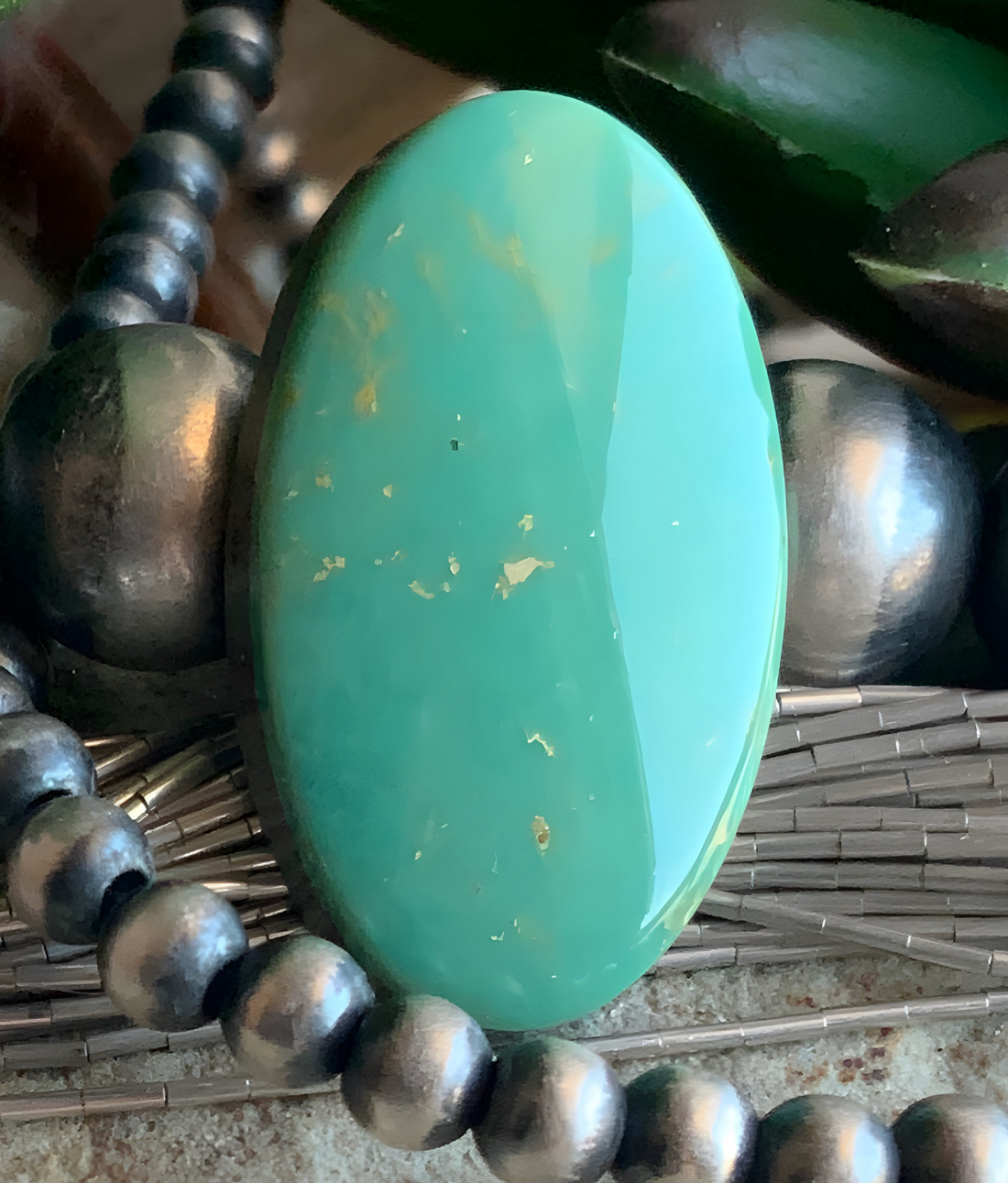 Emerald Valley Turquoise Oval Cabochon-Nevada Gemstone