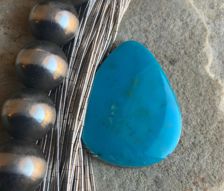 Turquoise Mountain Turquoise Teardrop Cabochon-Arizona Gemstone