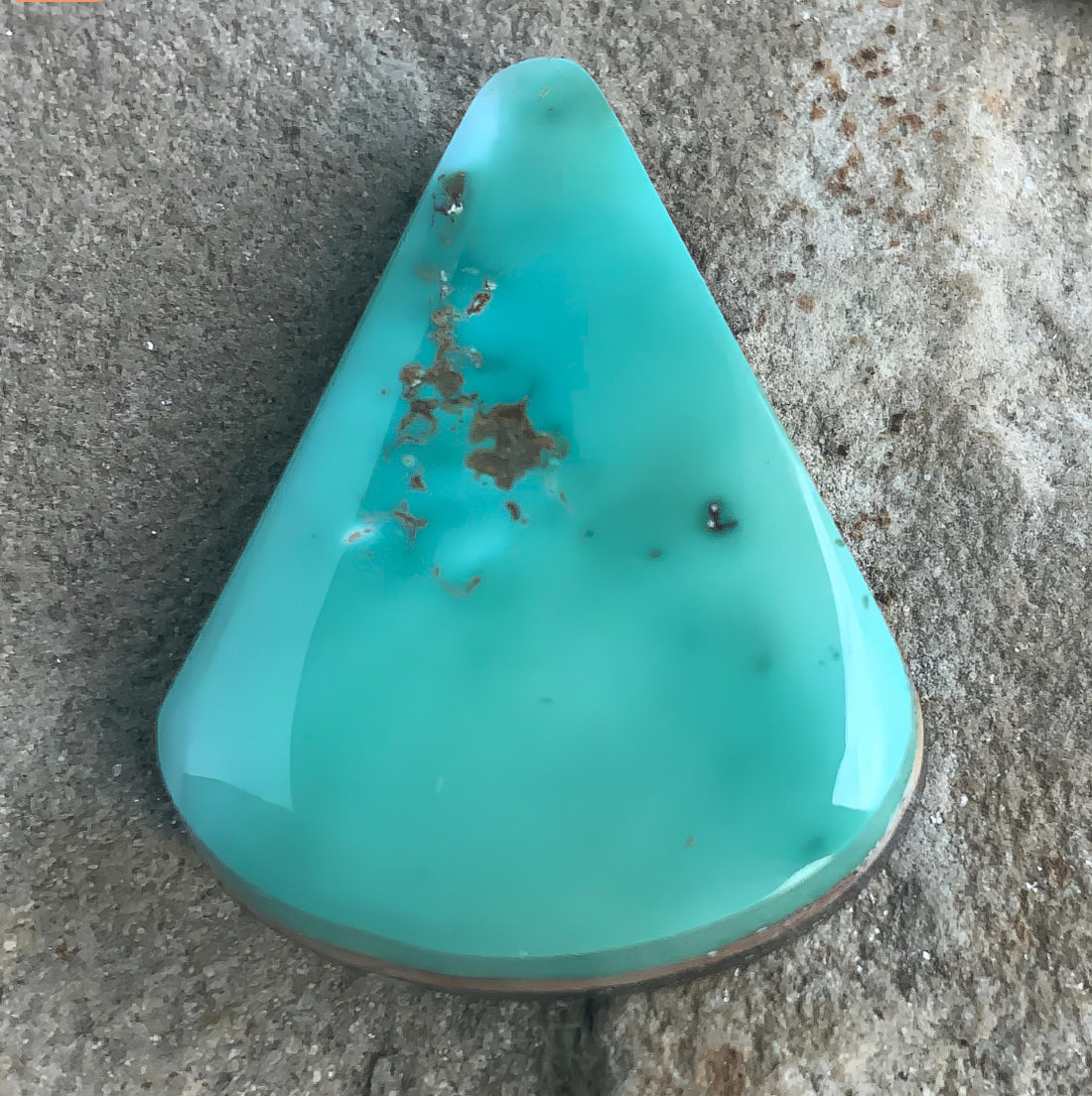 Gorgeous Light Green Royston Triangular Cabochon