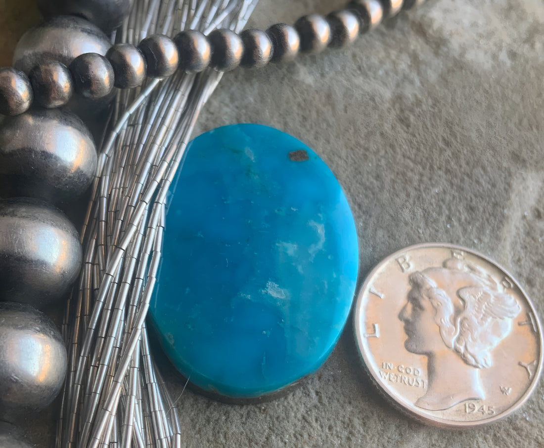 Beautiful Blue Turquoise Mountain Turquoise Oval Cabochon