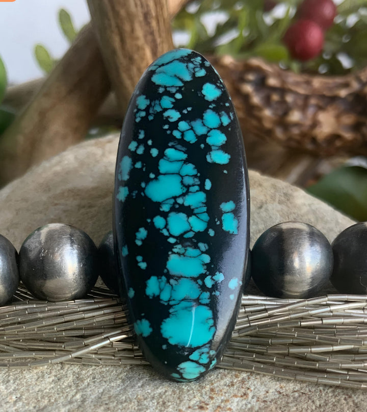 Beautiful Large Oval Bao Canyon Turquoise Gemstone