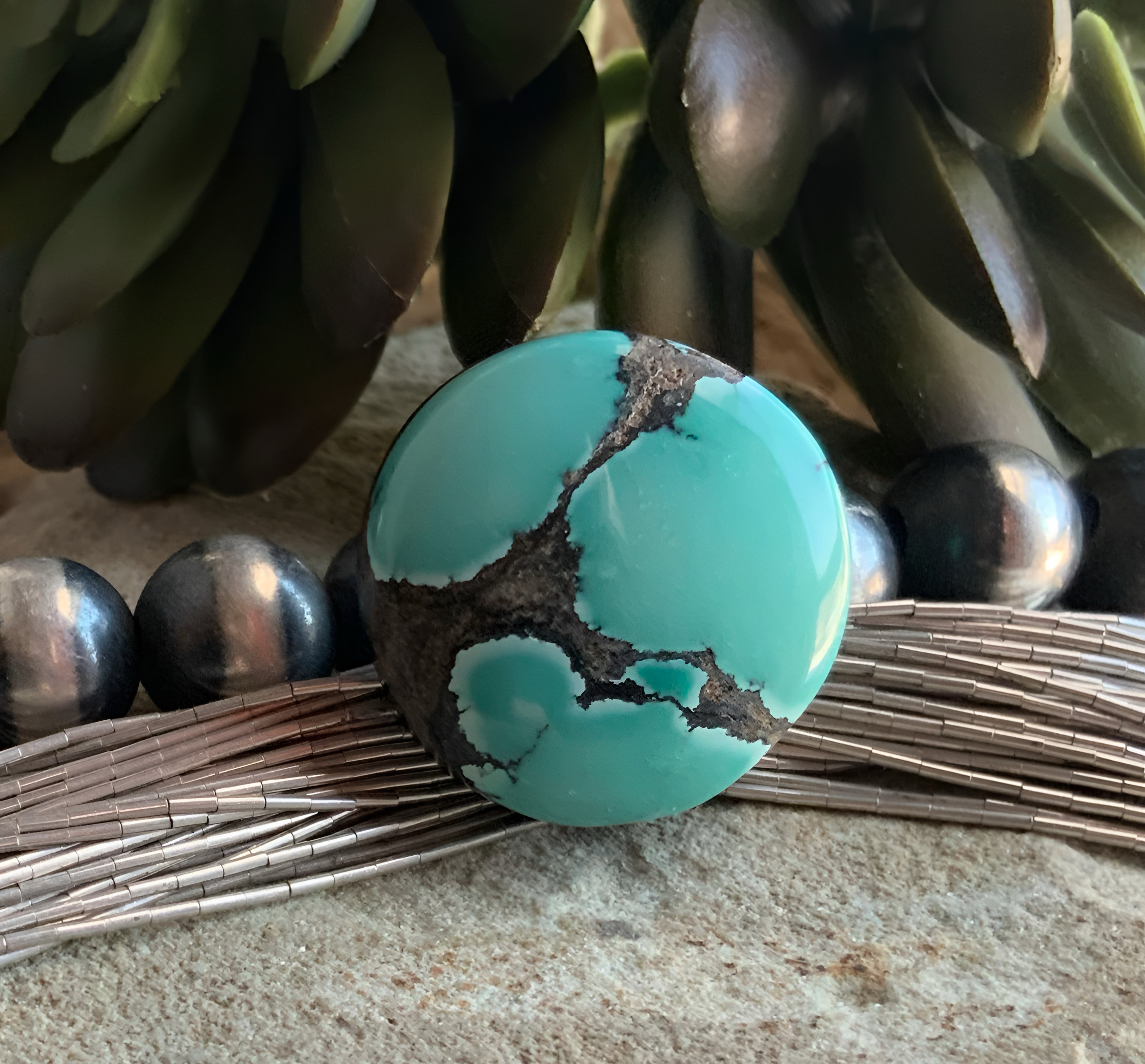 Hubei Turquoise Round Mint Colored Gemstone