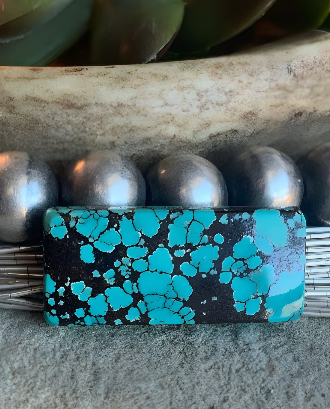 Bao Canyon Turquoise Rectangular Gemstone #BC132