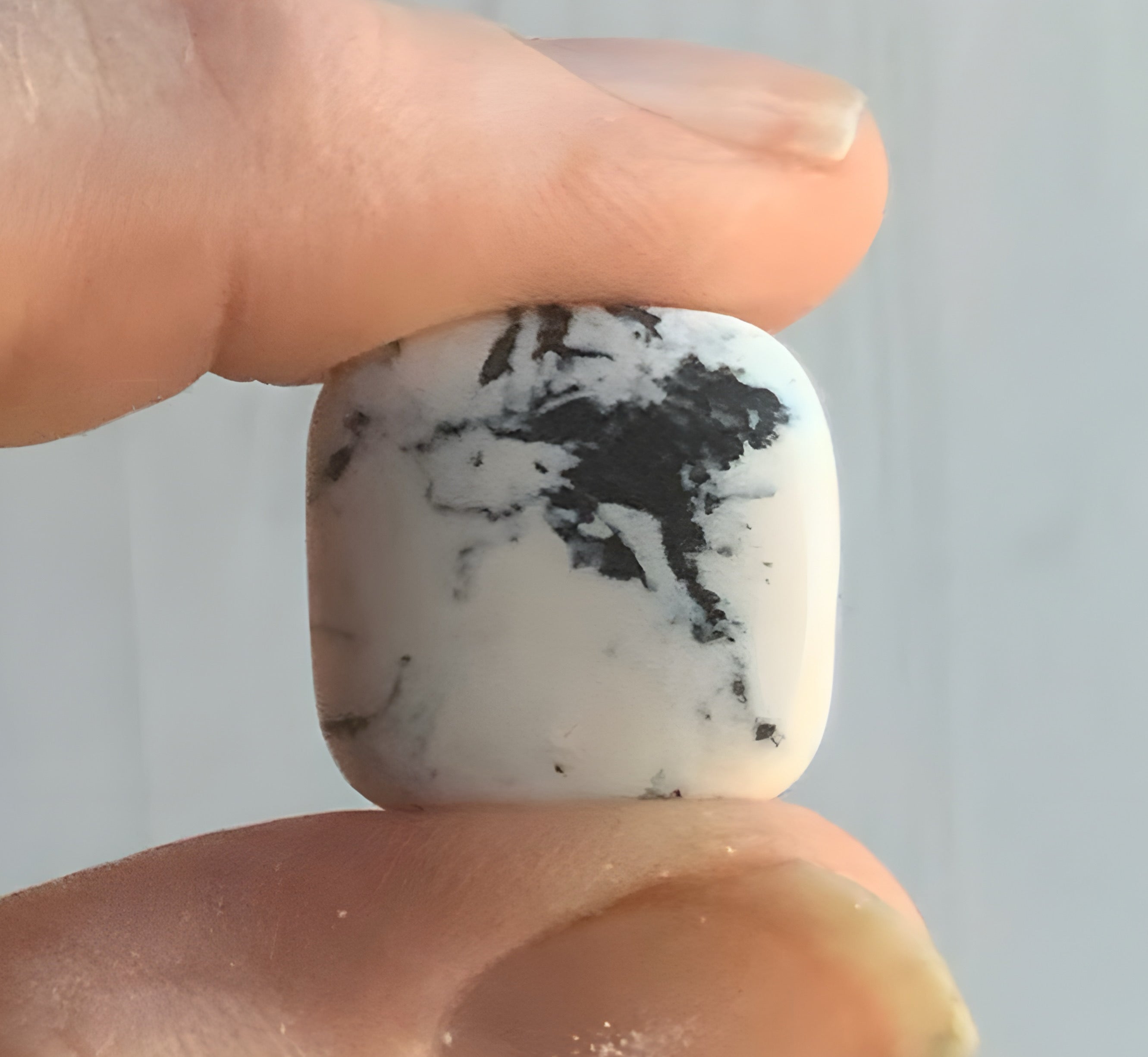 Natural White Buffalo Square Cabochon