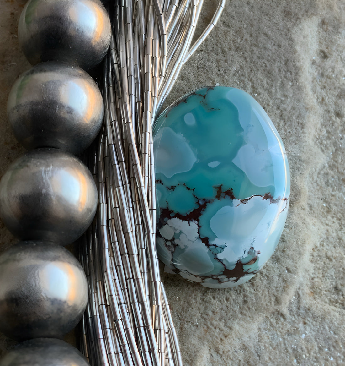 Gobi Desert Lavender or Golden Hills Turquoise Oval