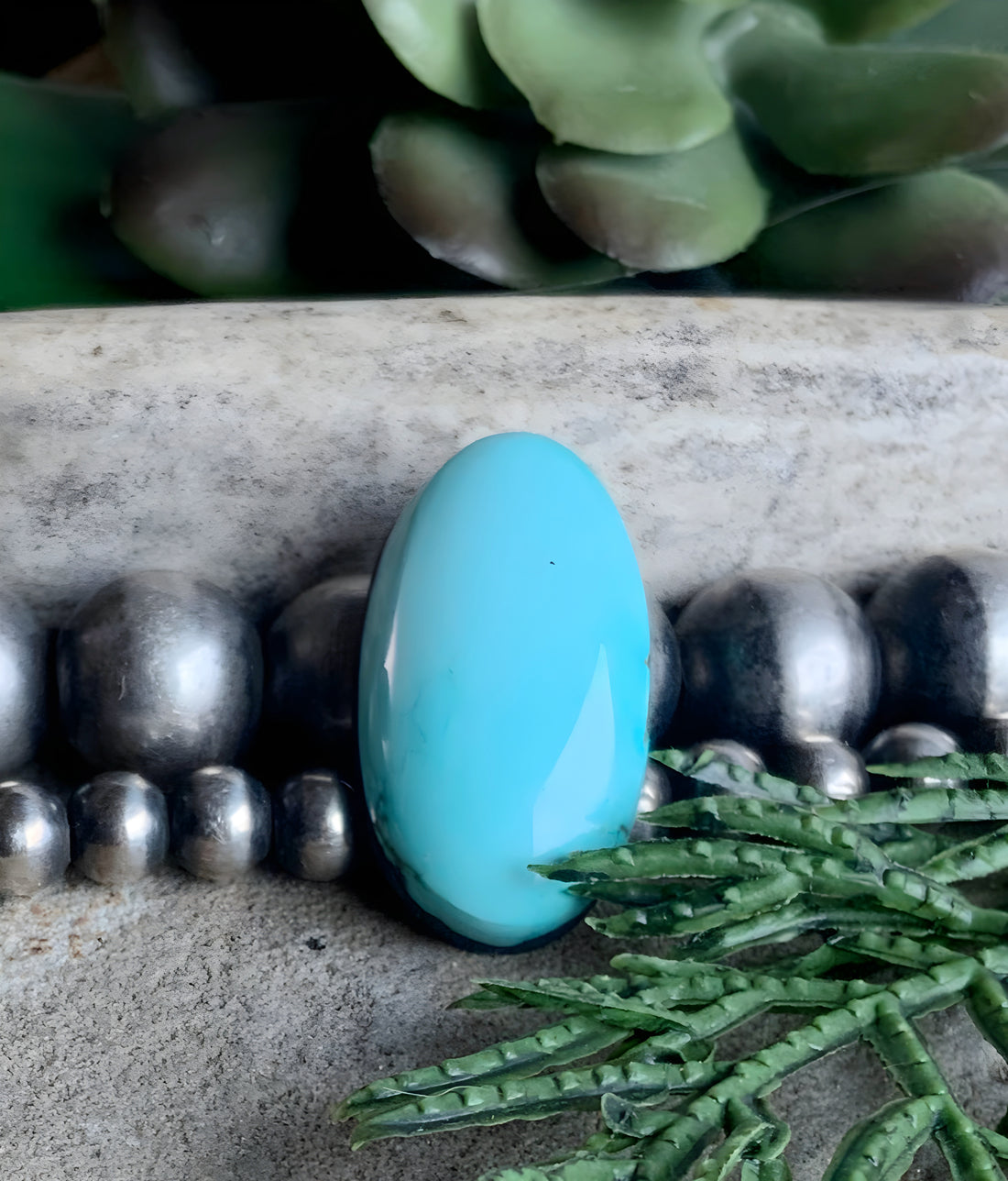 Natural Sleeping Beauty Turquoise Oval Cabochon