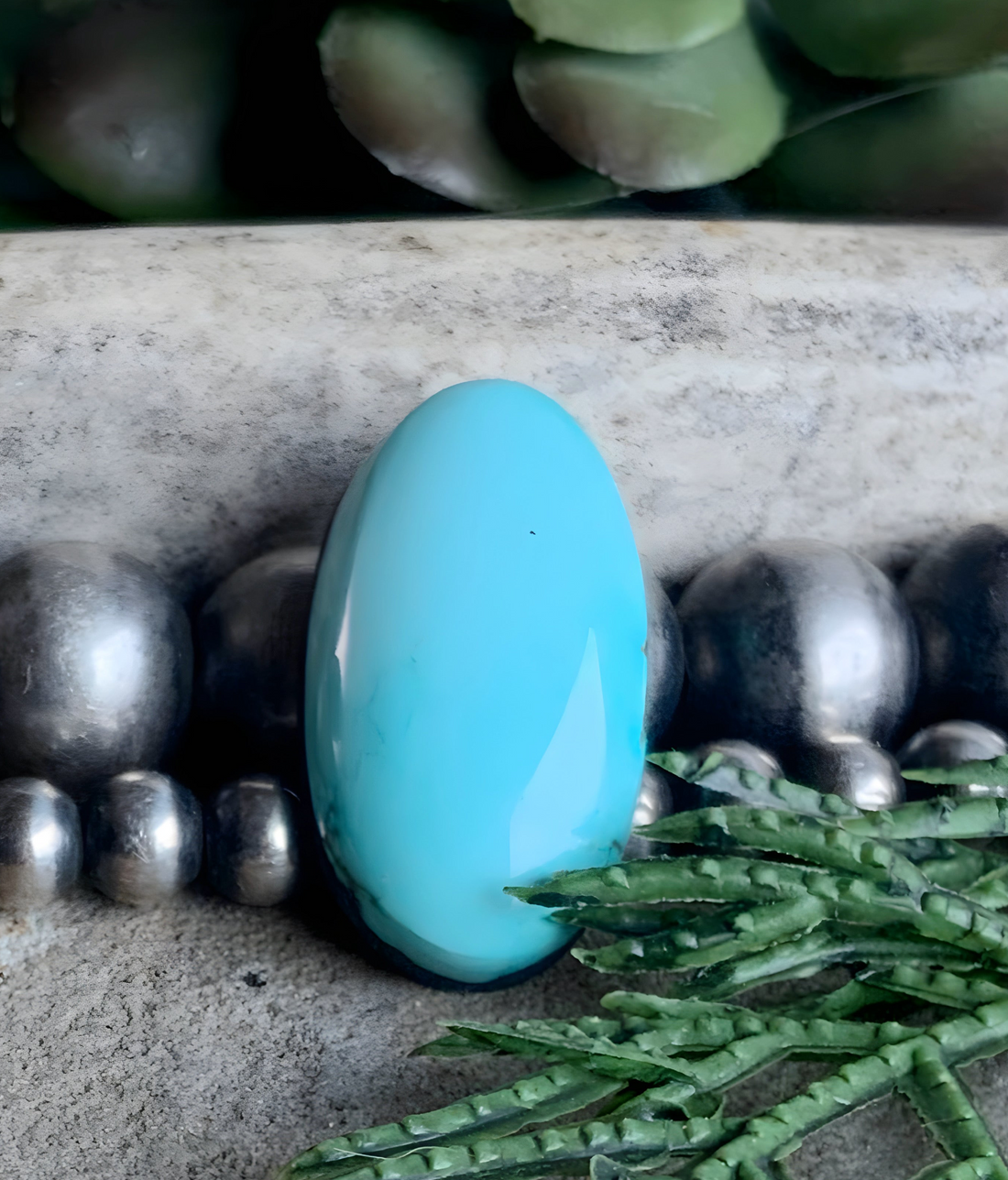 Natural Sleeping Beauty Turquoise Oval Cabochon