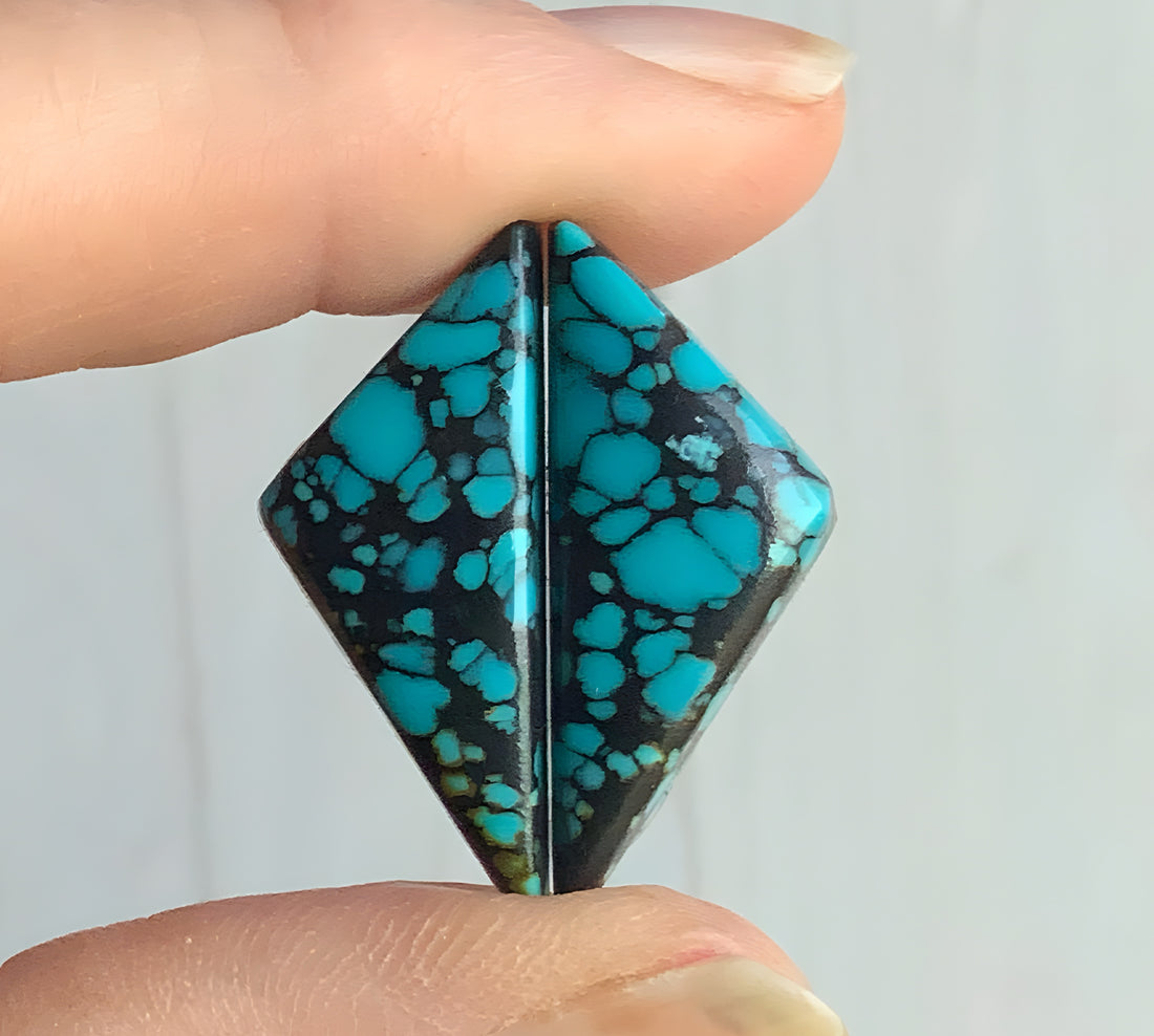 Bao Canyon Earring Cabochons or Matched Gemstone Pair
