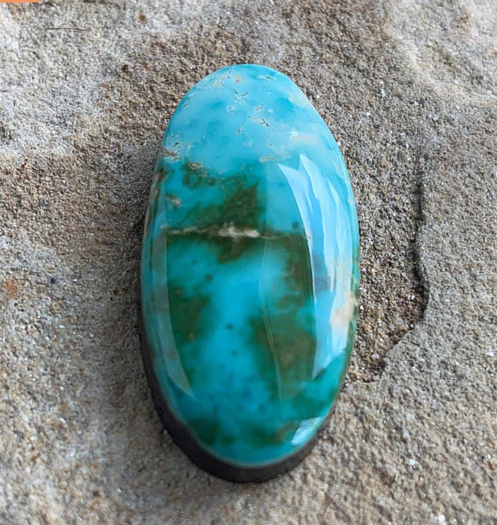 Royston Turquoise Polychrome Oval Cabochon: Nevada Gemstone