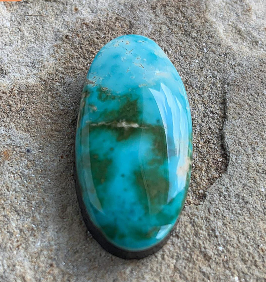 Royston Turquoise Polychrome Oval Cabochon: Nevada Gemstone