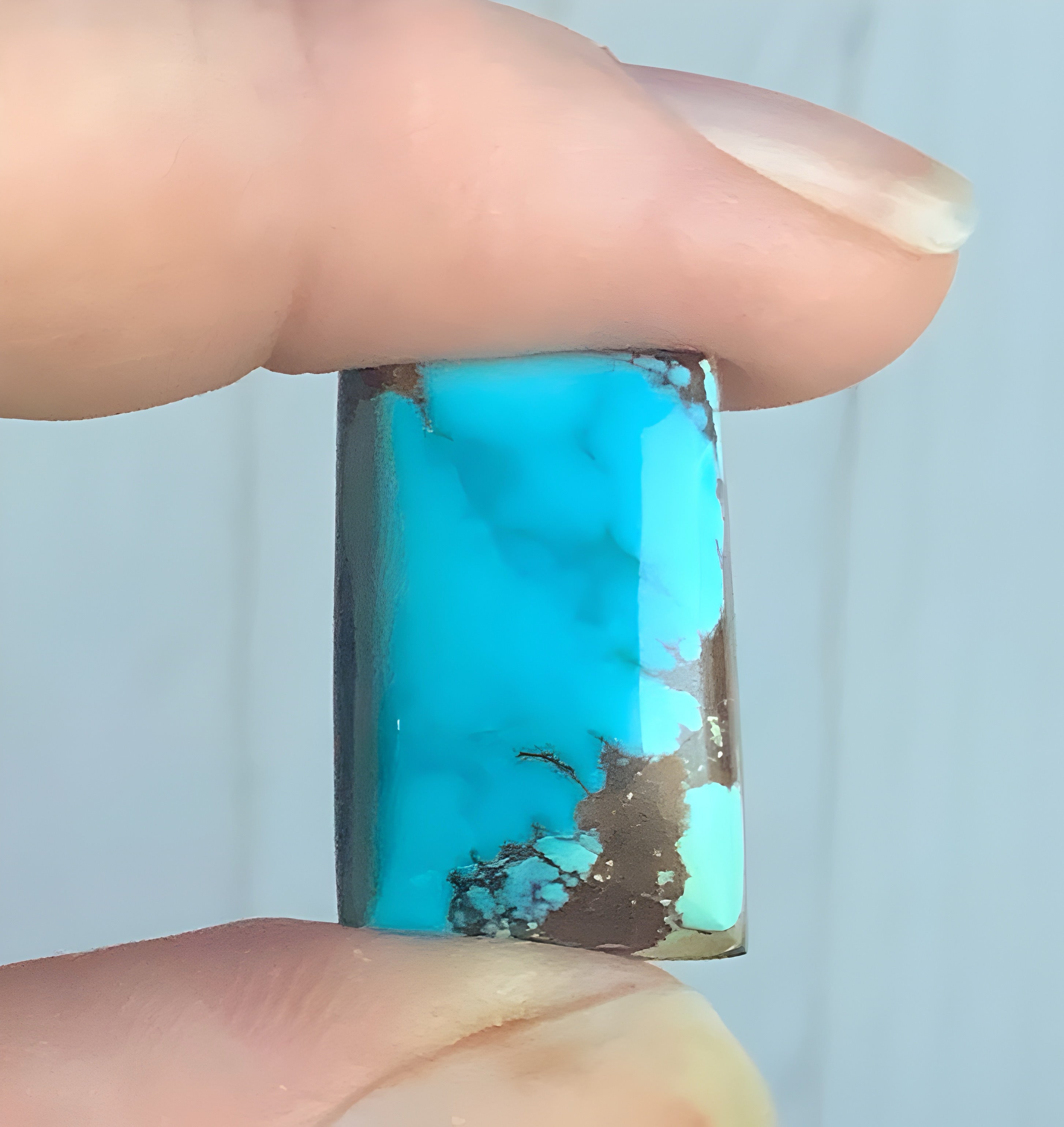 Natural Sierra Nevada Turquoise Rectangular Cabochon