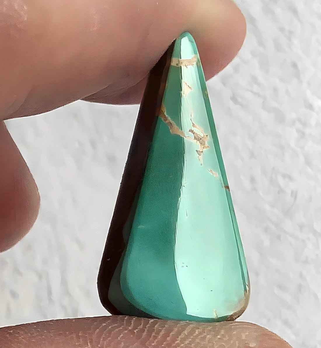 Royston Turquoise Green Elongated Triangle Cabochon #R76