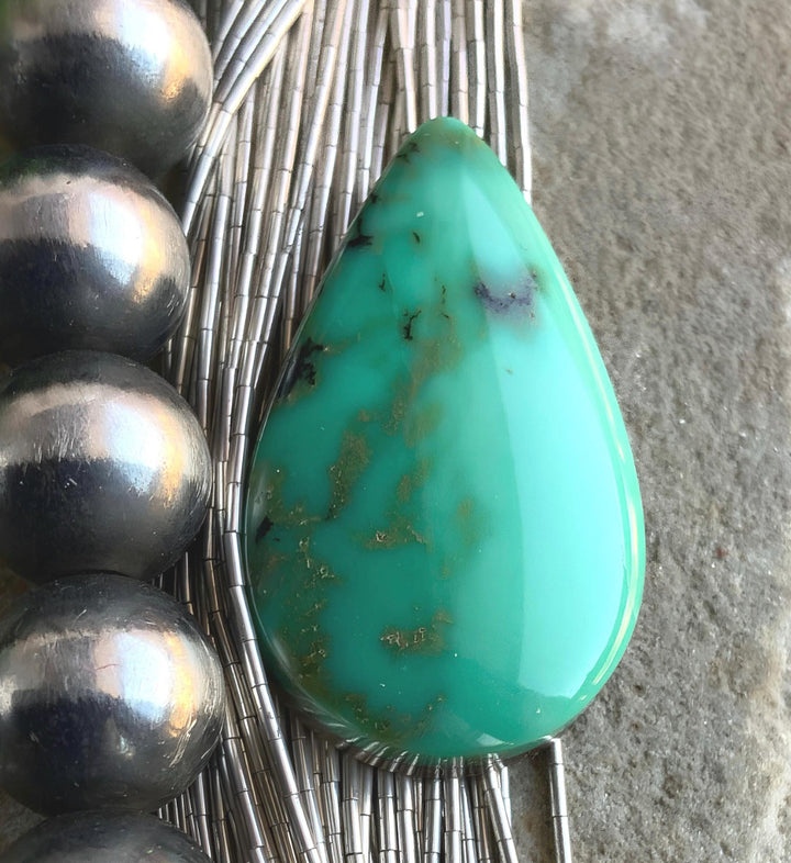 Gorgeous Natural Damele Turquoise Teardrop Cabochon