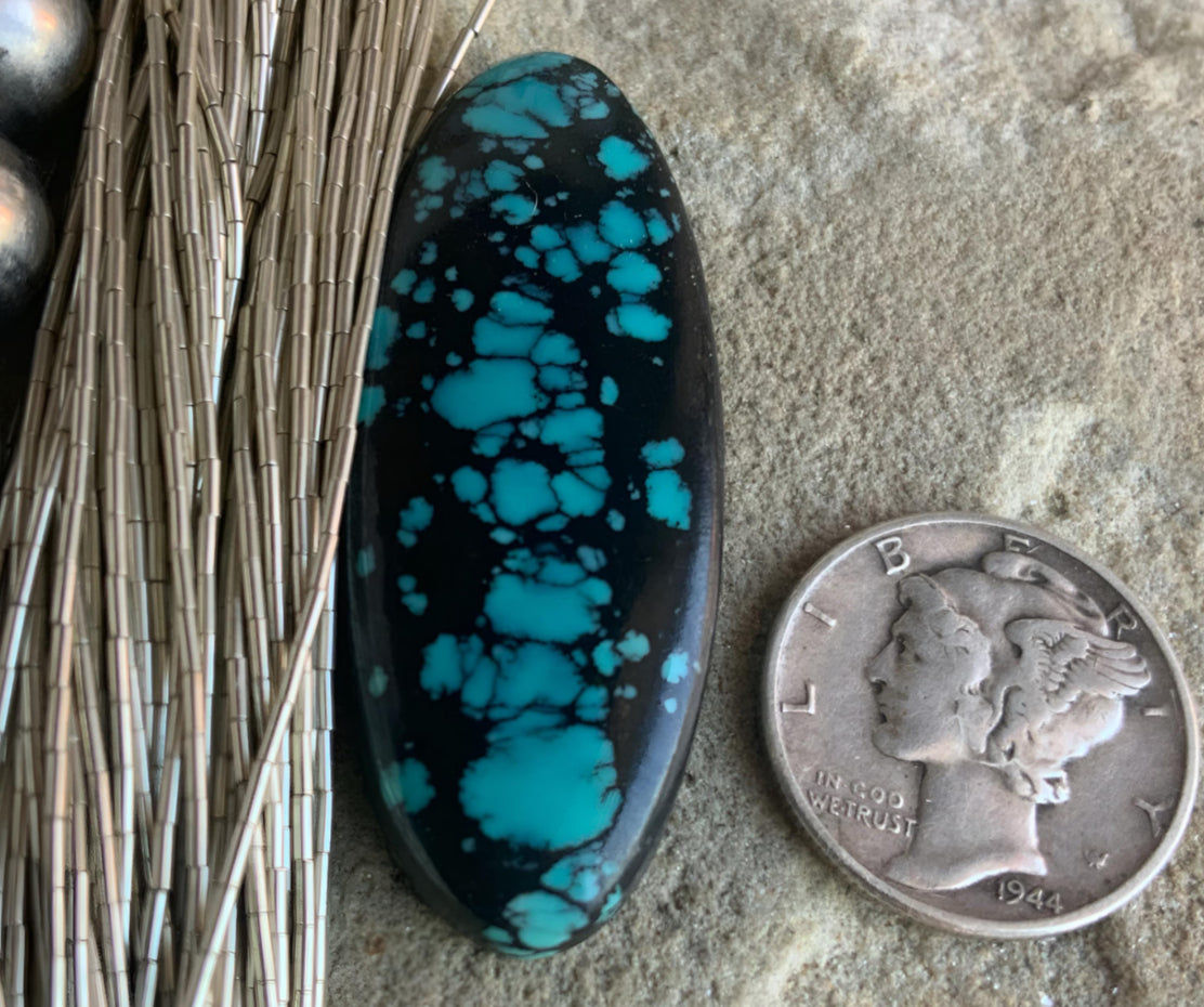 Beautiful Large Oval Bao Canyon Turquoise Gemstone