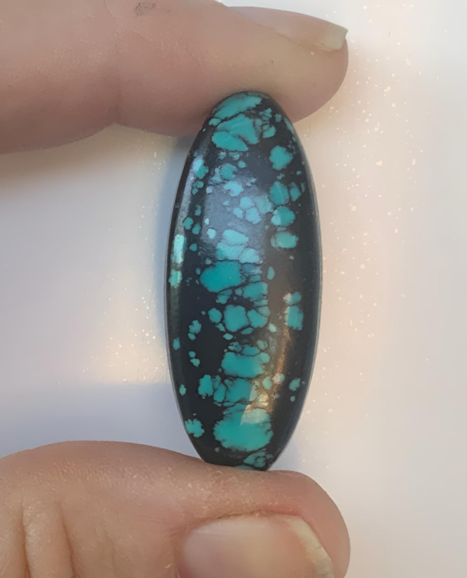 Beautiful Large Oval Bao Canyon Turquoise Gemstone
