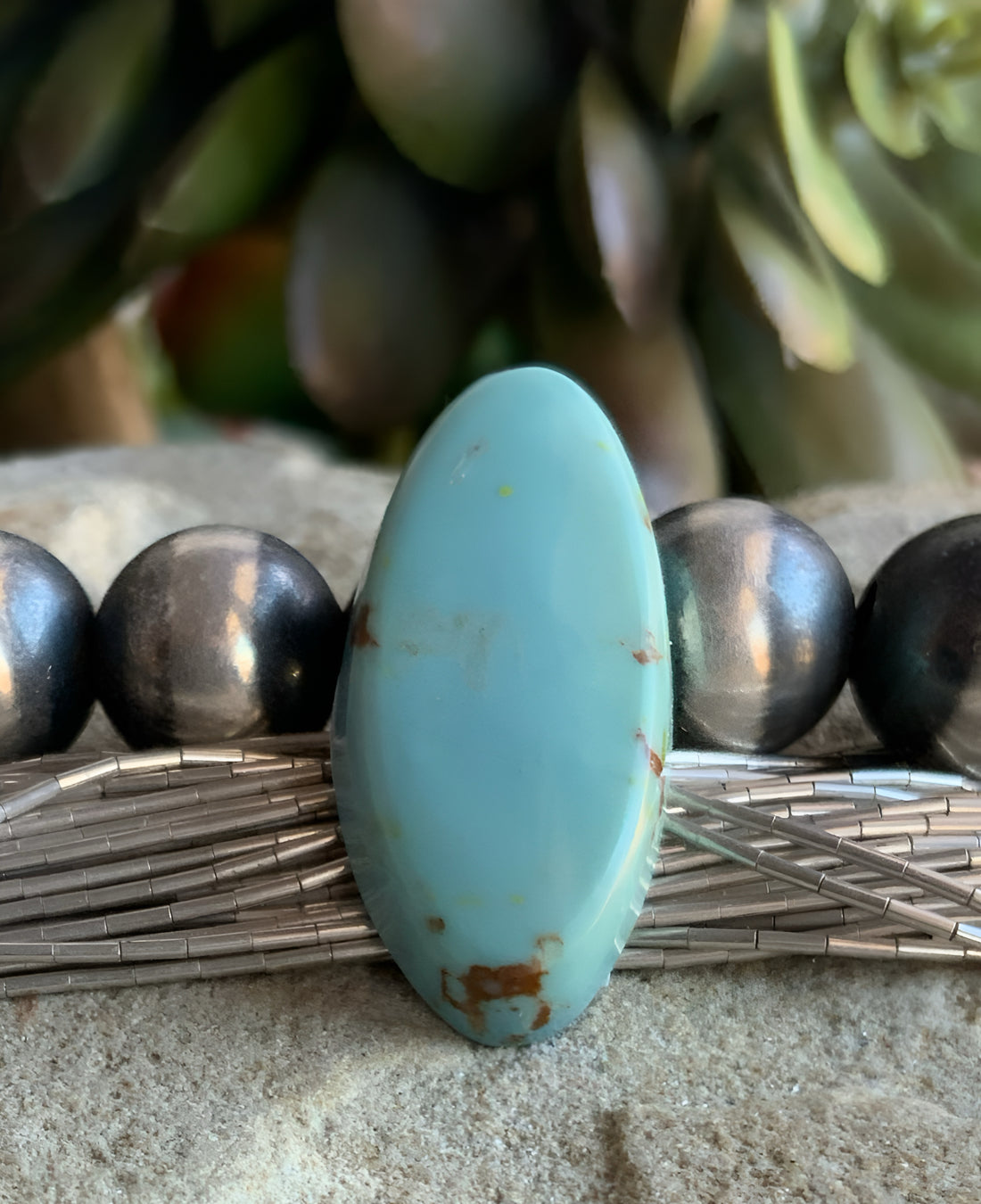 Beautiful Gobi Desert Lavender Turquoise Oval Cabochon #G127