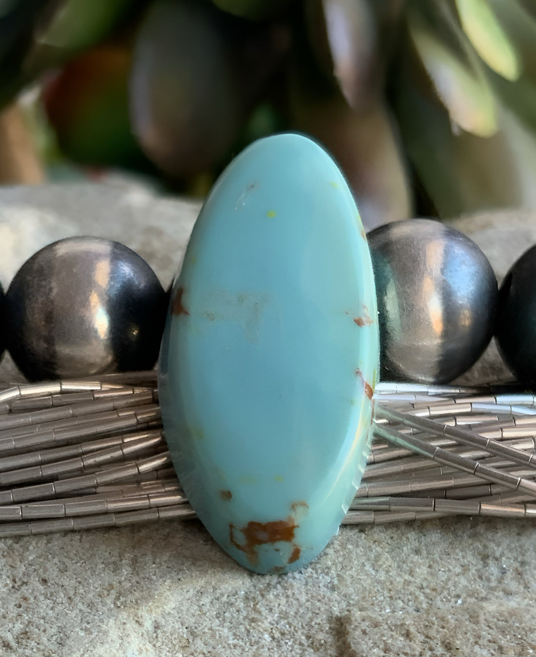 Beautiful Gobi Desert Lavender Turquoise Oval Cabochon #G127