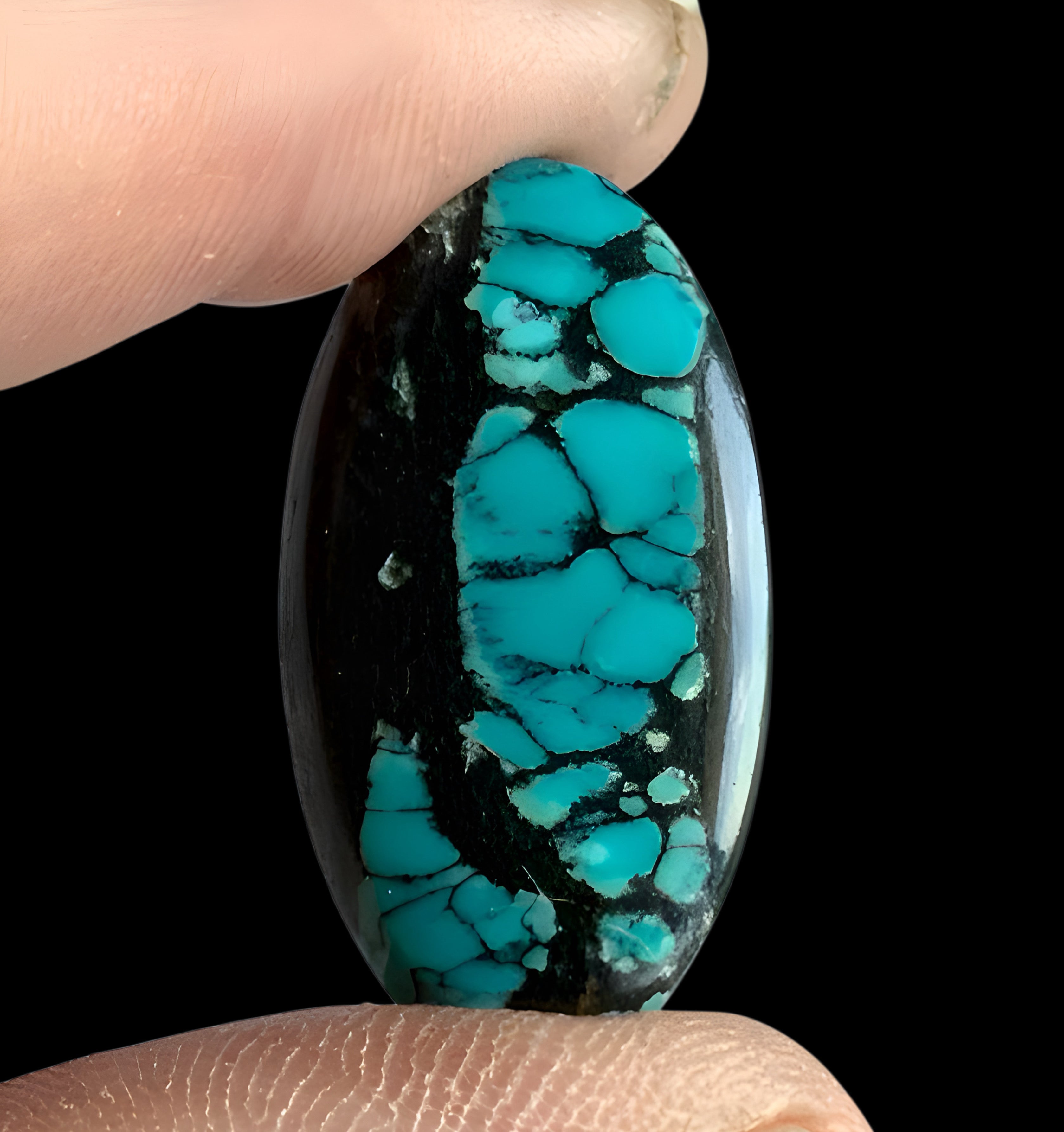 Bao Canyon Turquoise Oval Cabochon-Hubei Province Gemstone