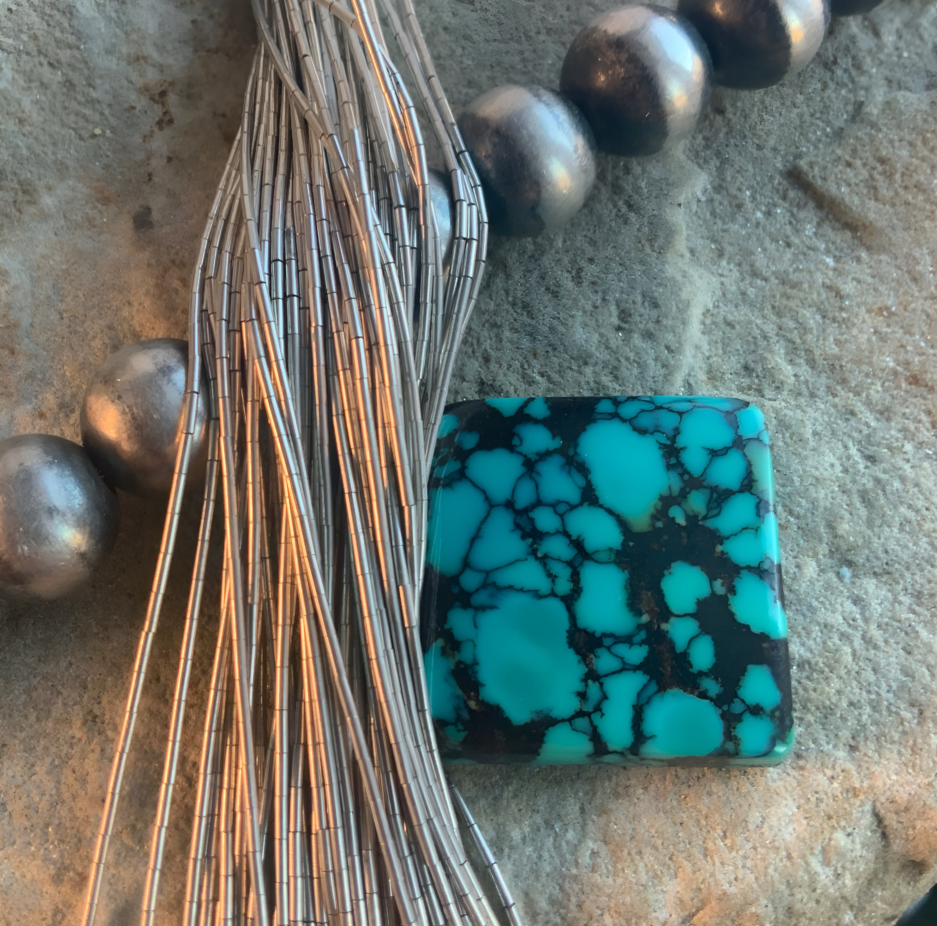 Bao Canyon Turquoise Square Gemstone #BC155