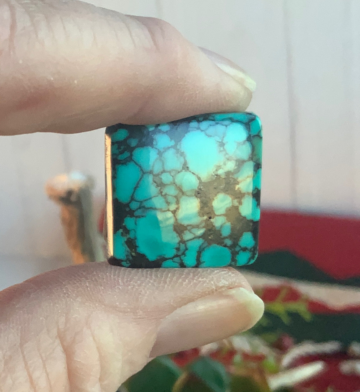 Bao Canyon Turquoise Square Gemstone #BC155