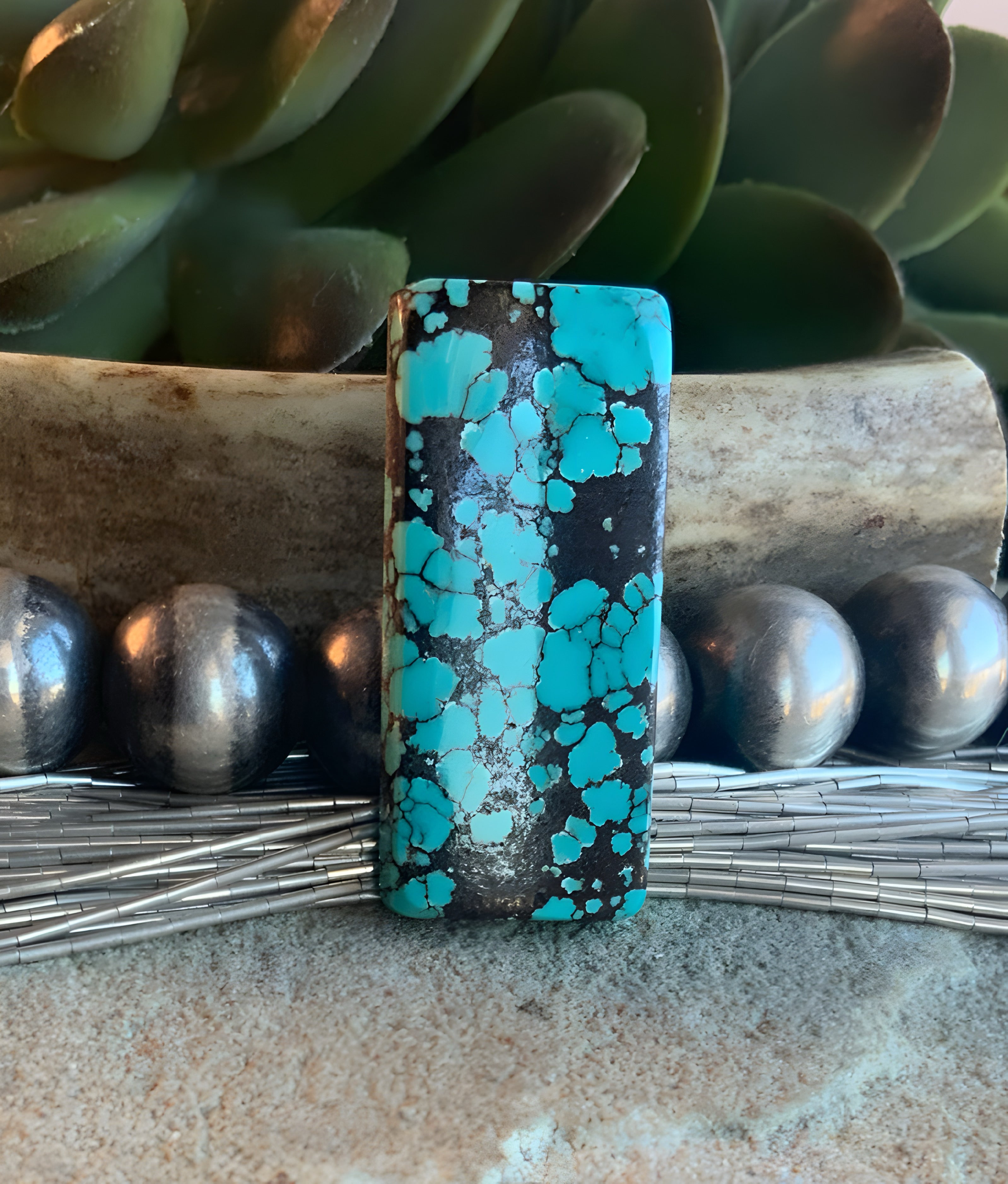 Bao Canyon Turquoise Rectangular Gemstone #BC132