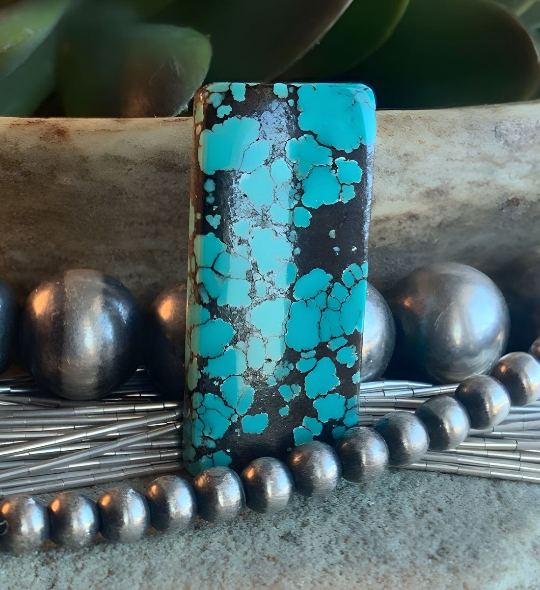 Bao Canyon Turquoise Rectangular Gemstone #BC132