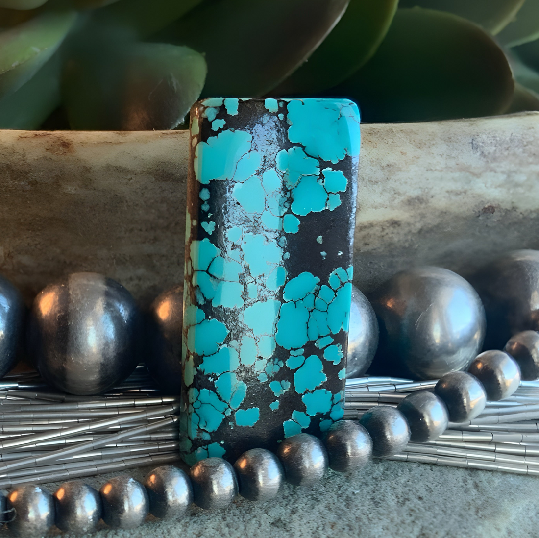 Bao Canyon Turquoise Rectangular Gemstone #BC132